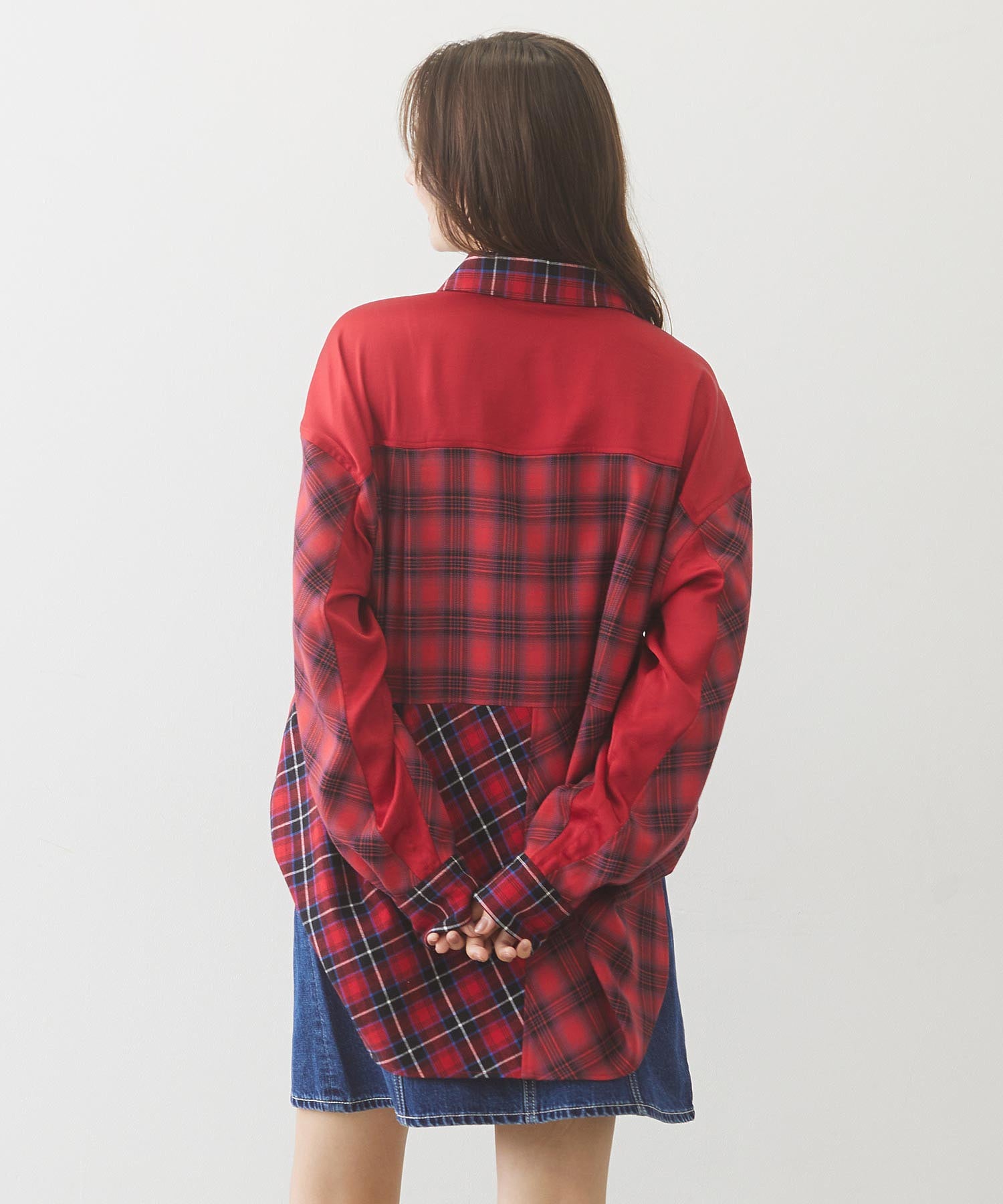 PLAID PATCHWORK SHIRT