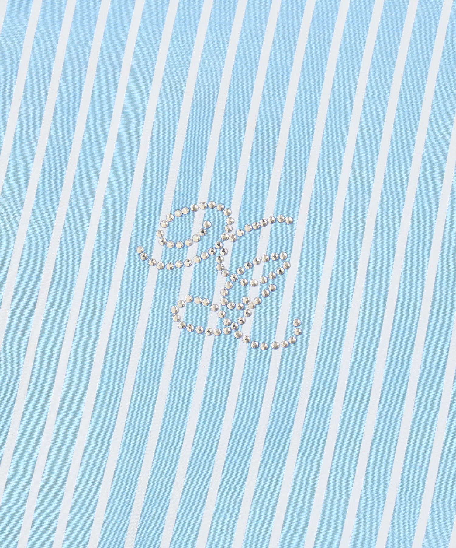 STRIPED RHINESTONE S/S SHIRT