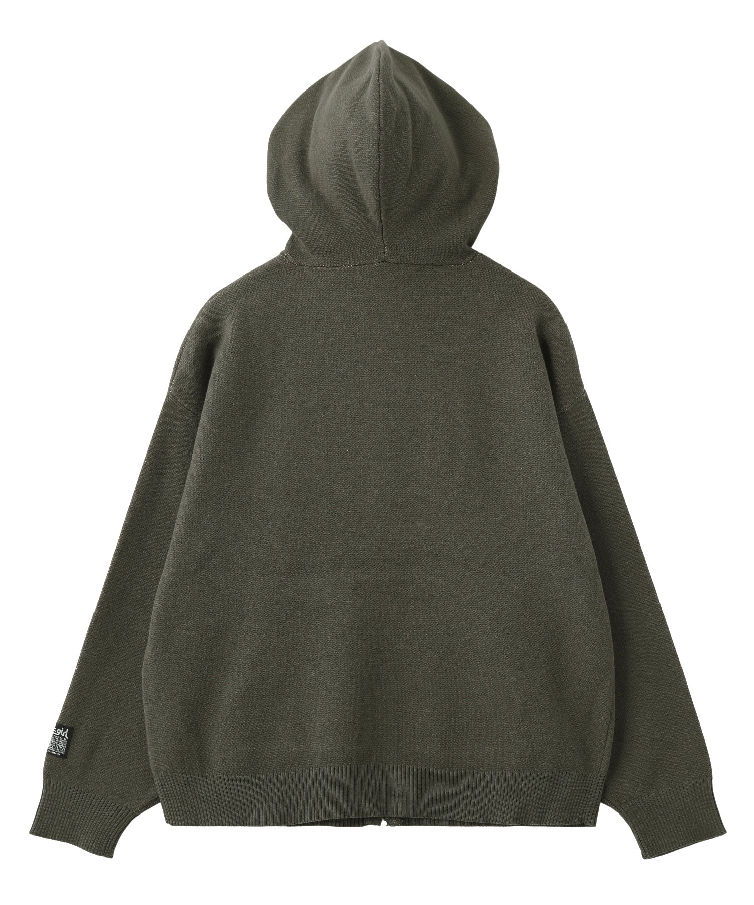 COLLEGE LOGO JACQUARD ZIP UP KNIT HOODIE