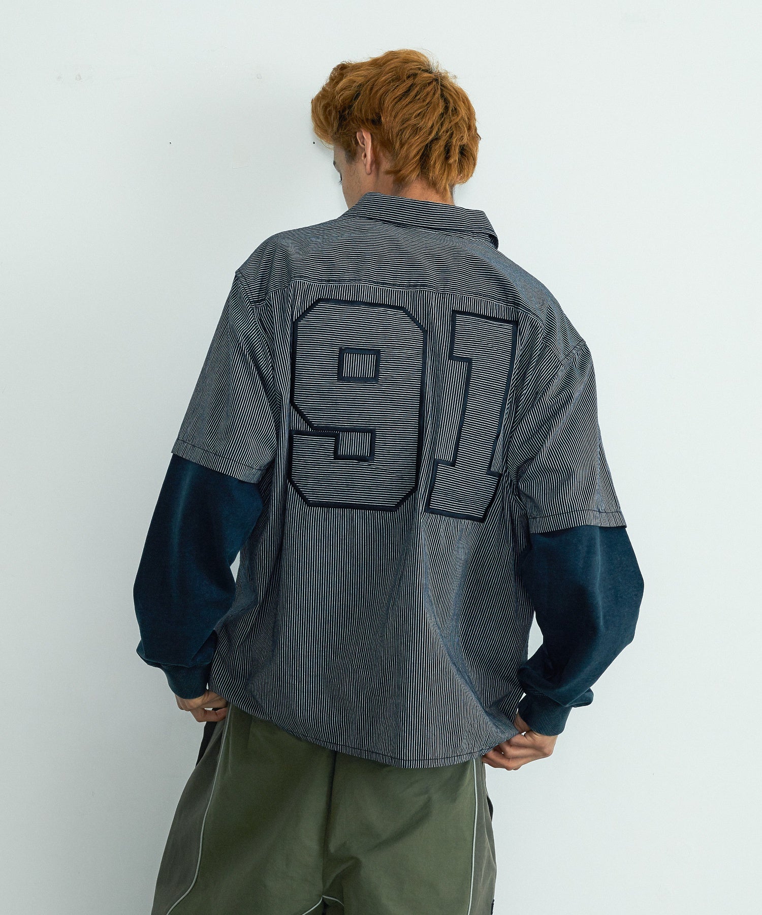 PIN STRIPE WORK S/S SHIRT