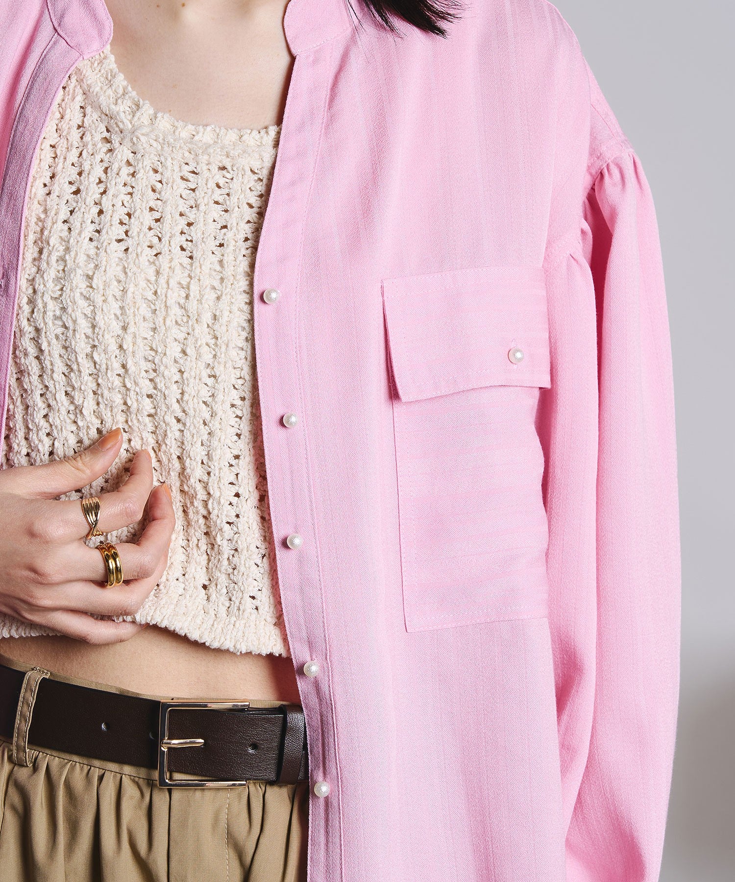 GENE HEAVENS/COTTON PEARL BUTTON SHIRT