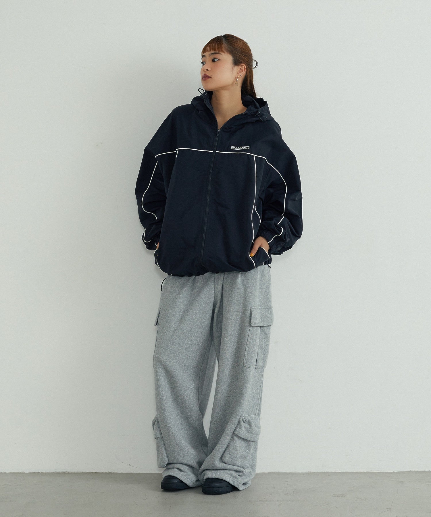 CURVED NYLON JACKET