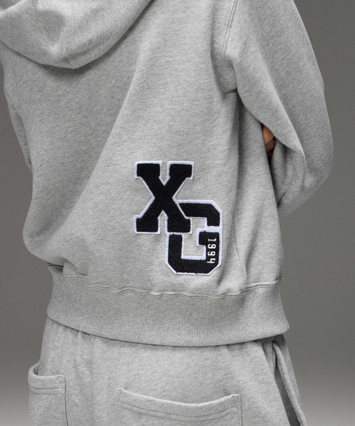 X-girl PATCHES COMPACT ZIP UP SWEAT HOODIE