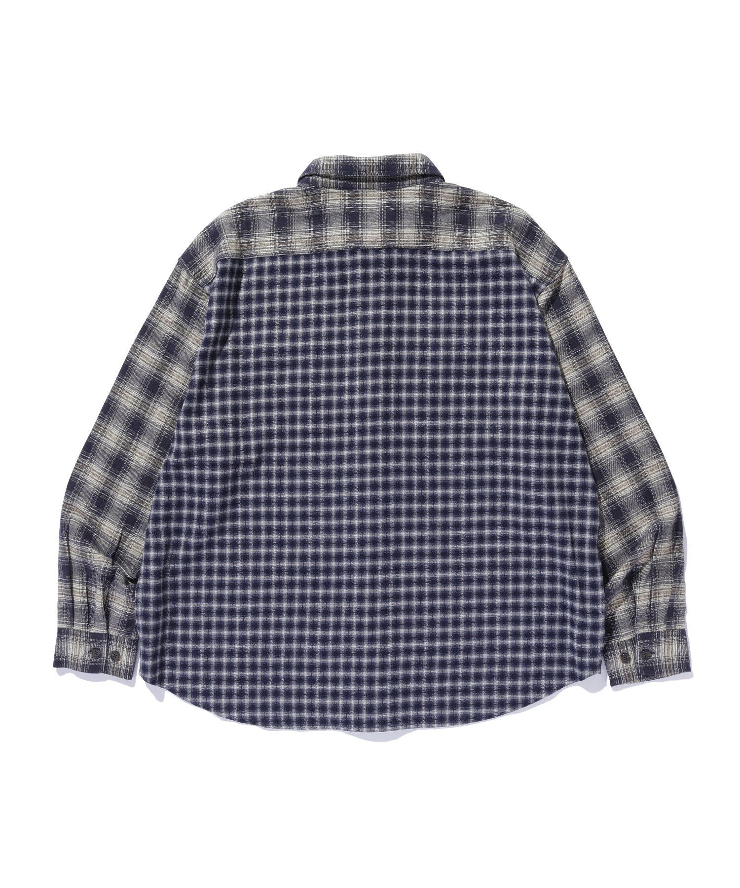 PLAID PANEL L/S SHIRT