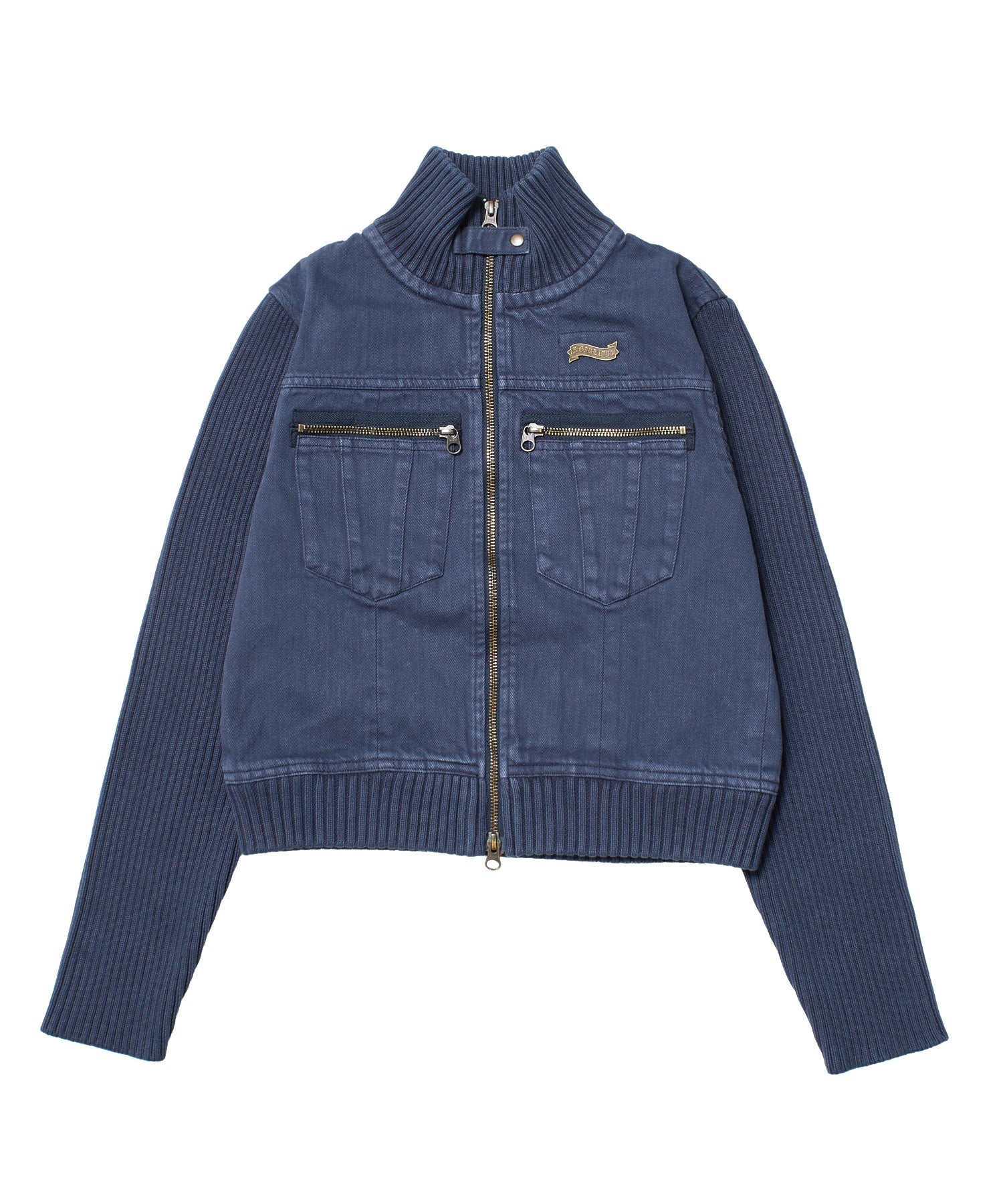 FADED RIBBED SLEEVE JACKET