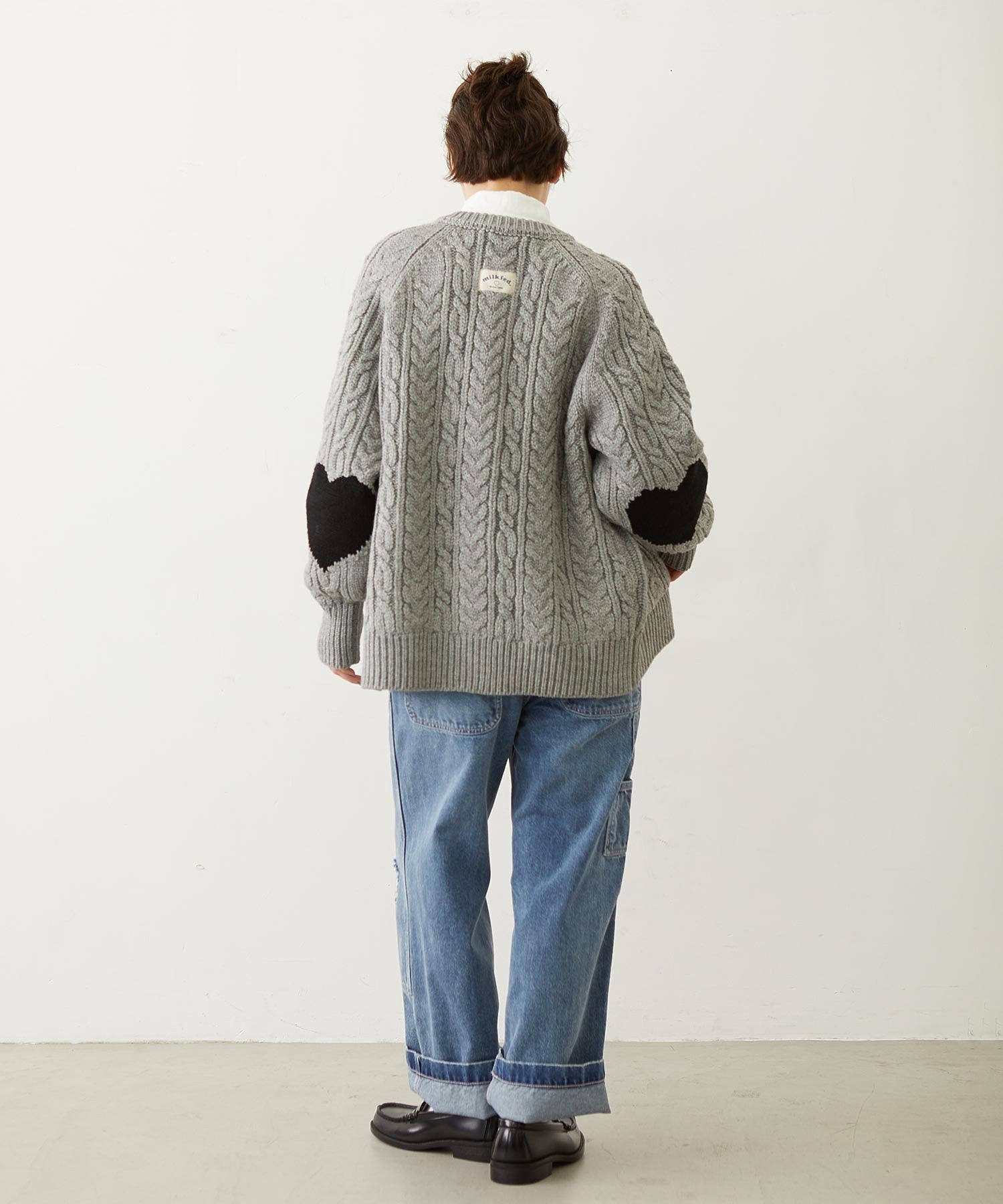 DOUBLE KNEE DISTRESSED DENIM PANTS