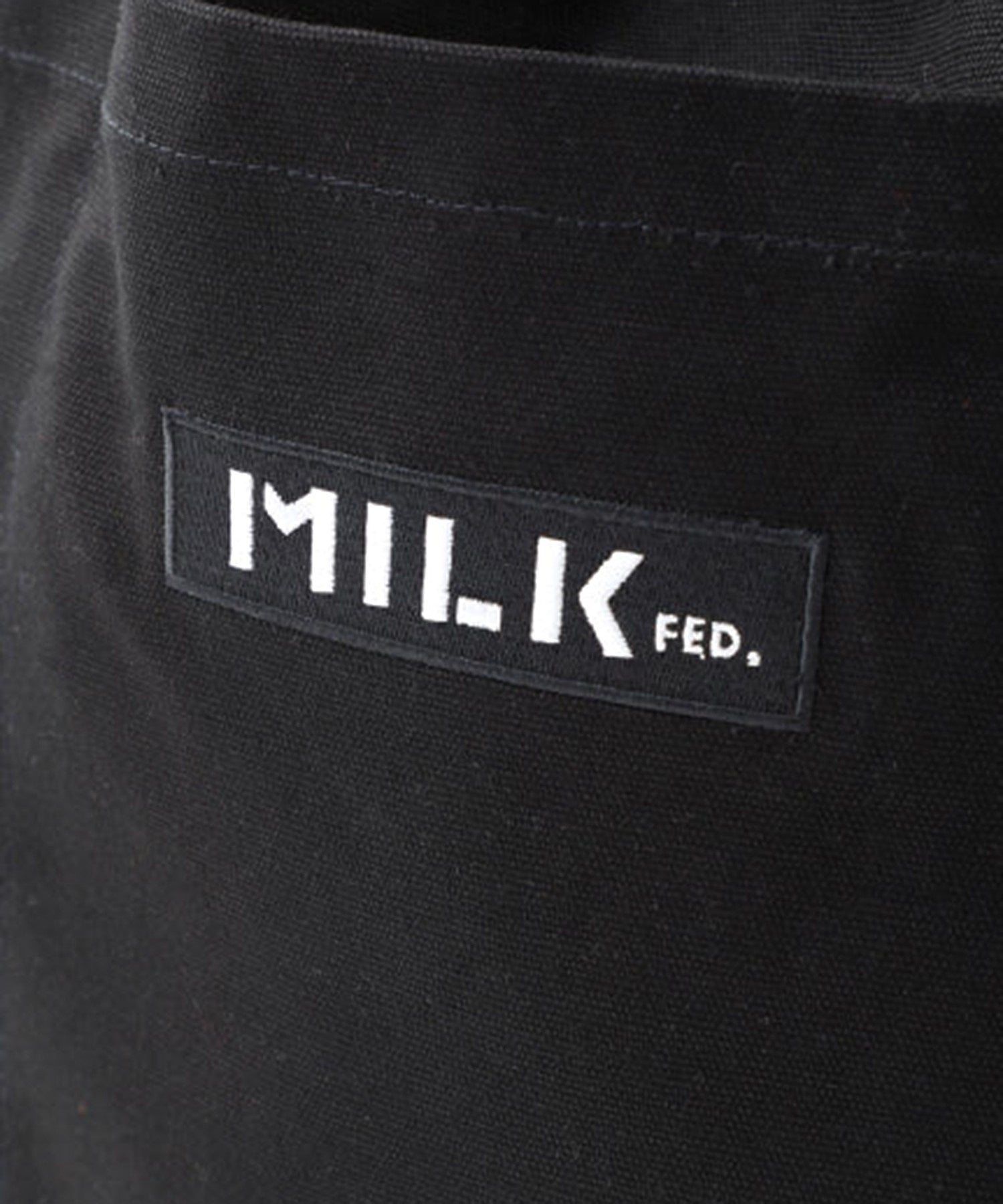 BAR AND UNDER LOGO BIG CANVAS BAG MILKFED.