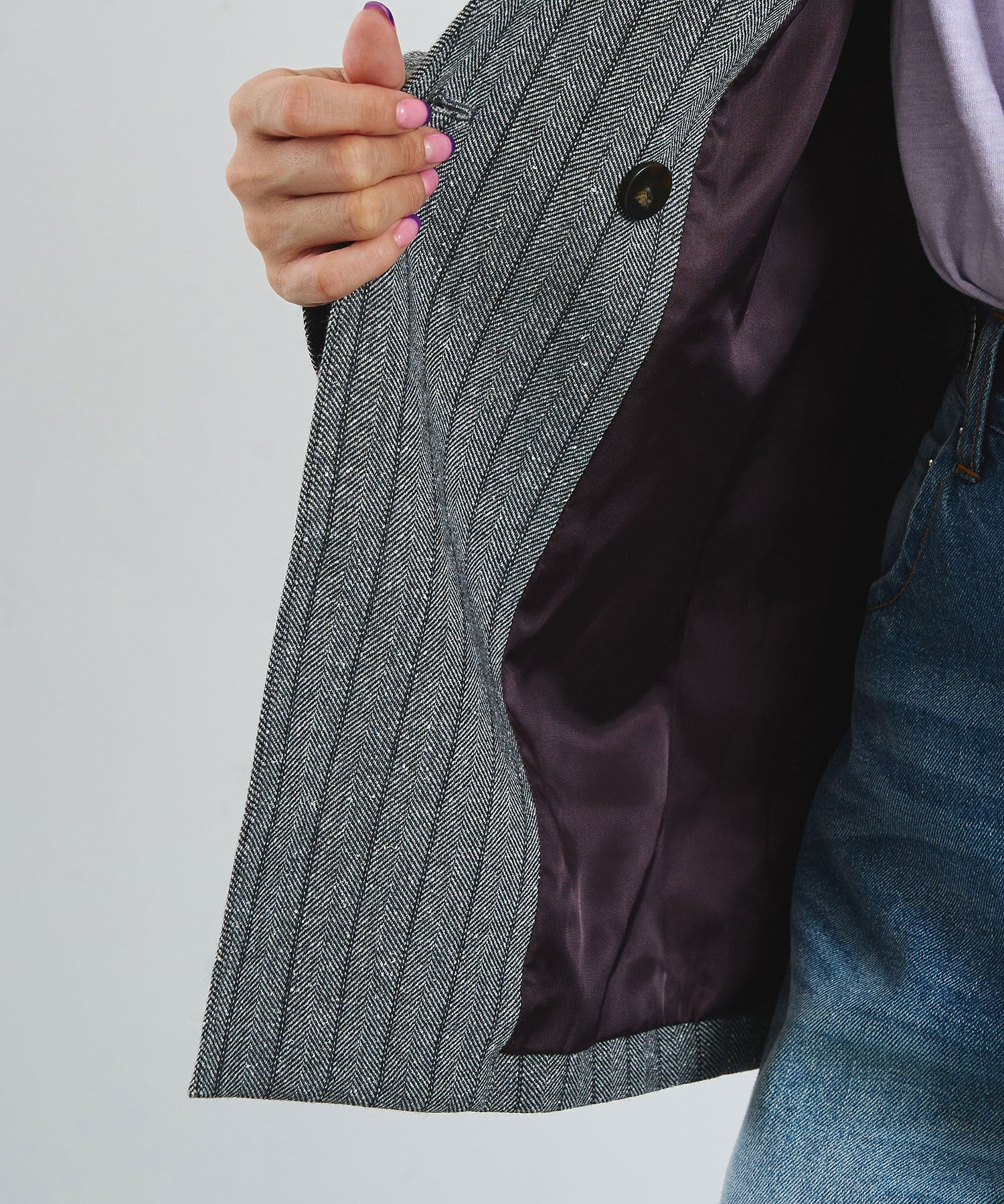 CREOLME/SILK NEP TWEED JACKET