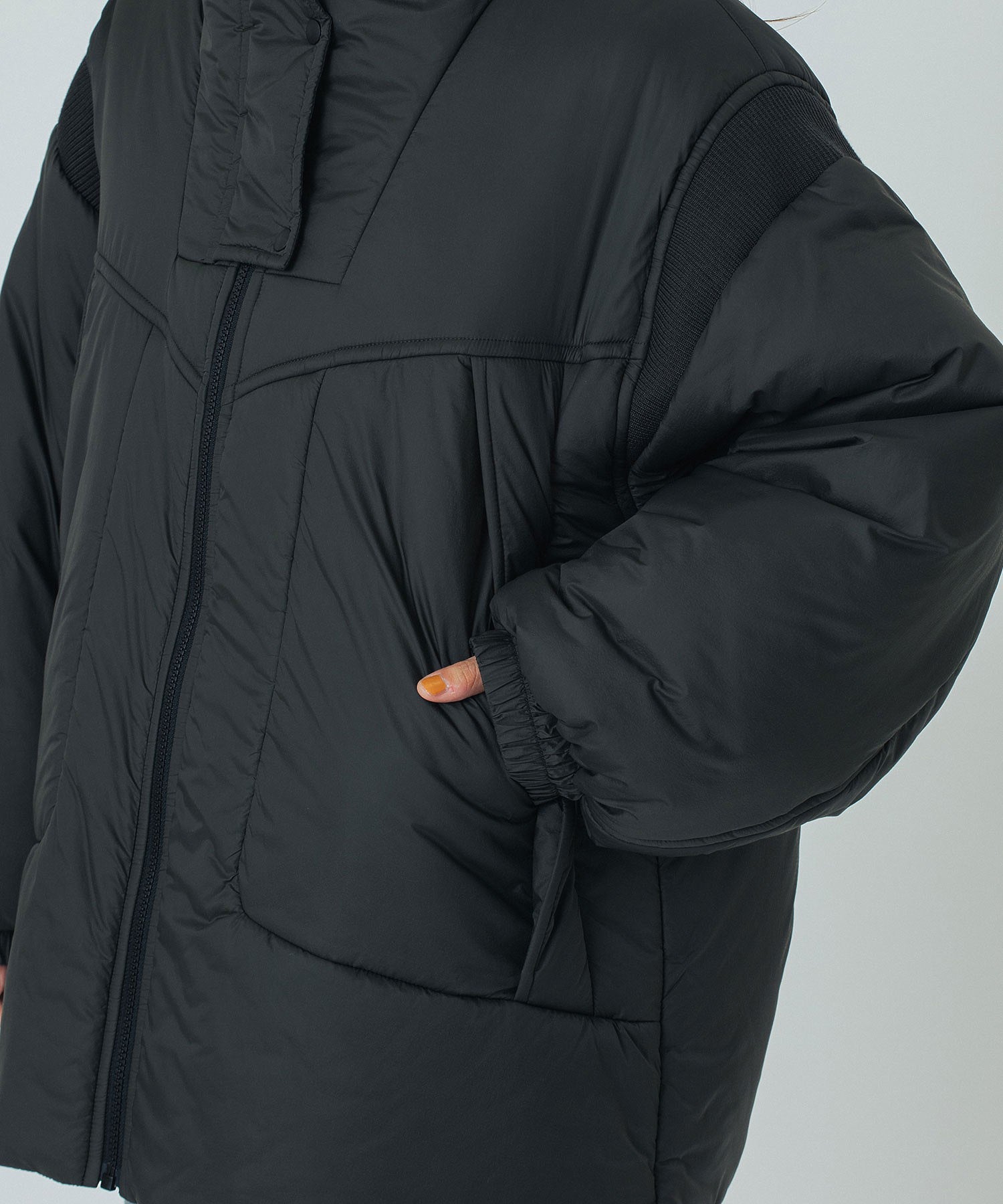 STAND COLLAR PADDED JACKET