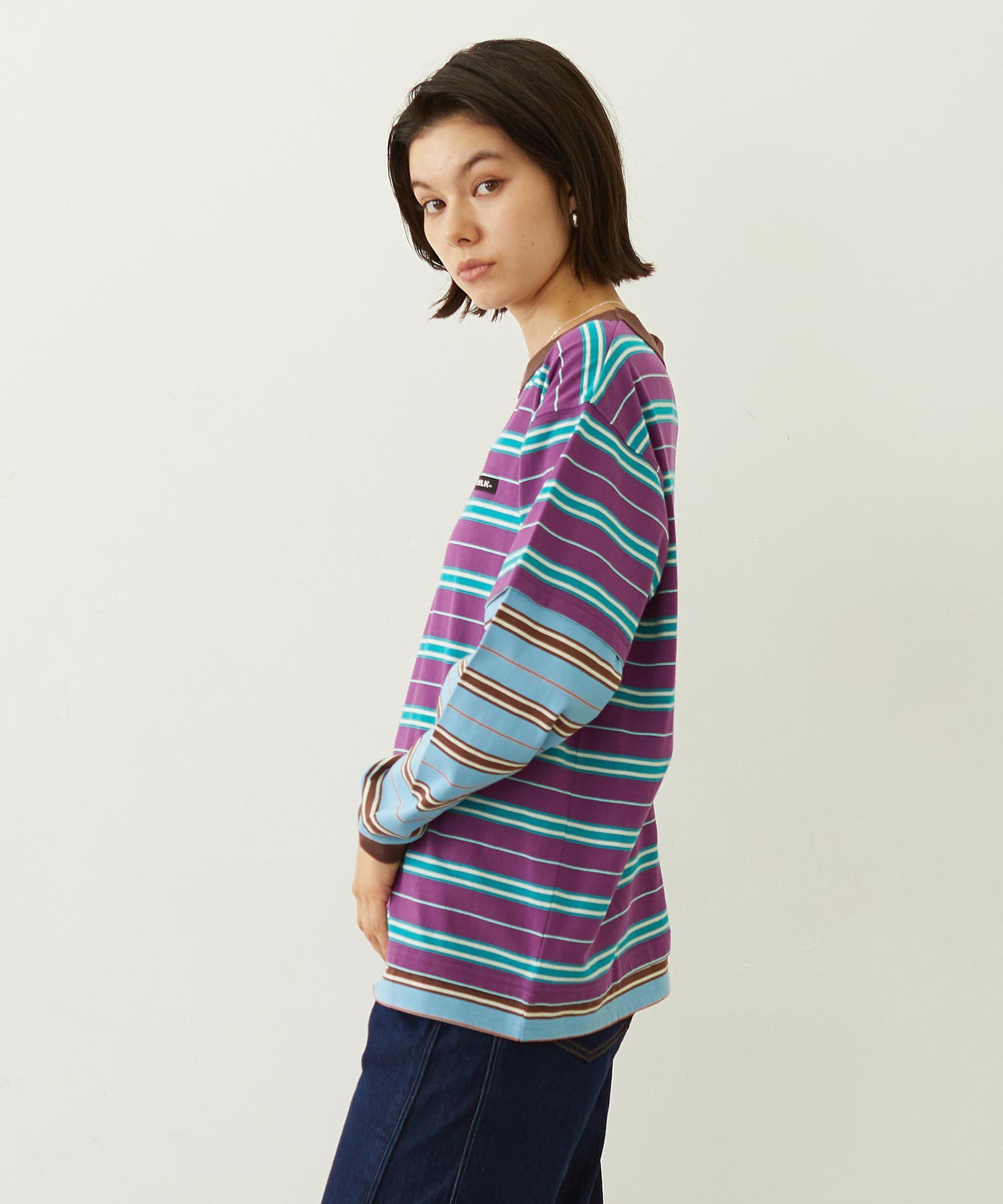 LAYERED LOOK STRIPED TOP