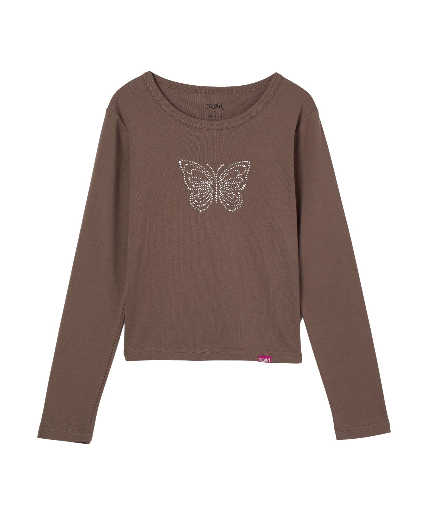 RHINESTONE BUTTERFLY L/S BABY TEE