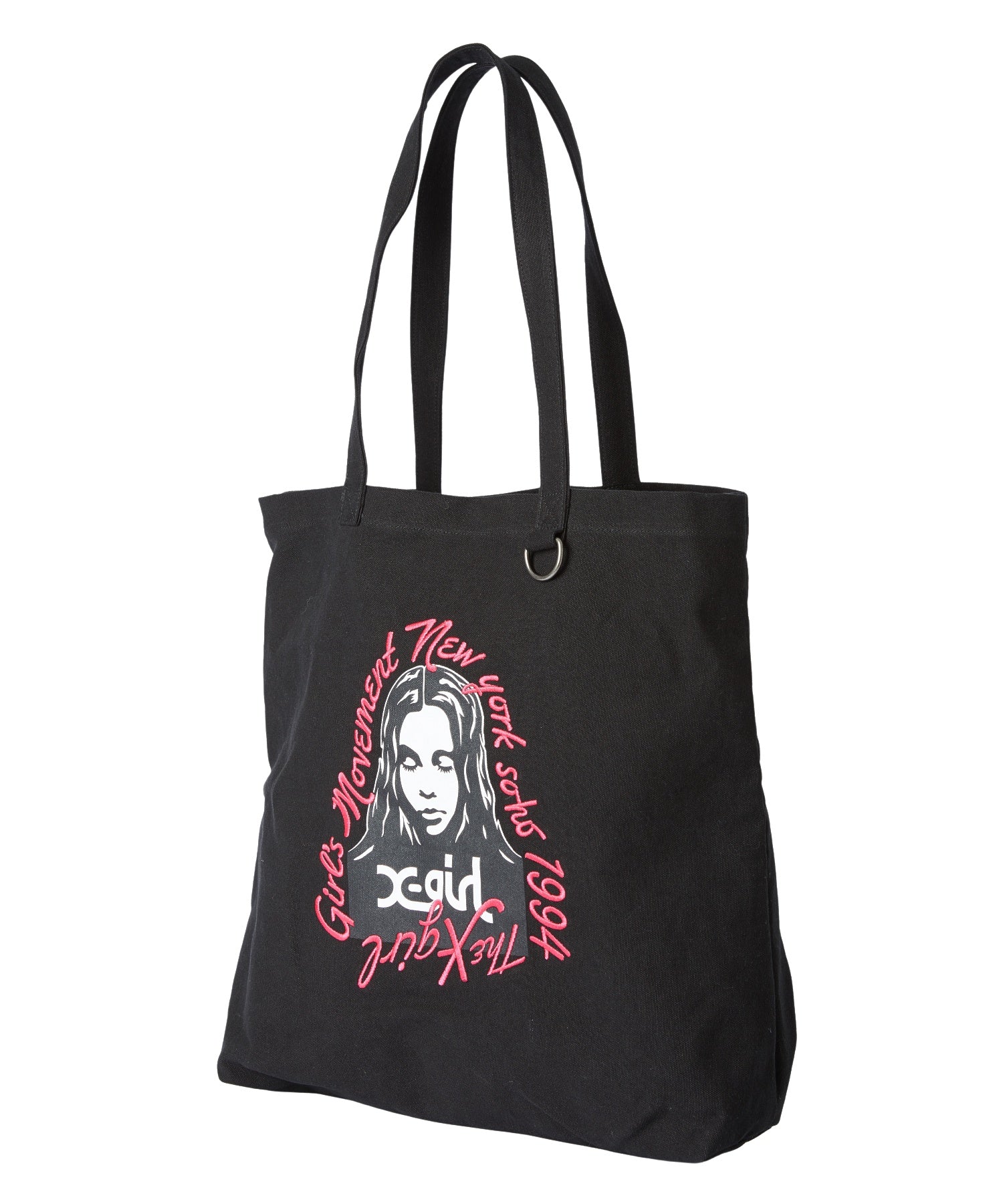 HAND DRAWN LOGO AND FACE TOTE BAG