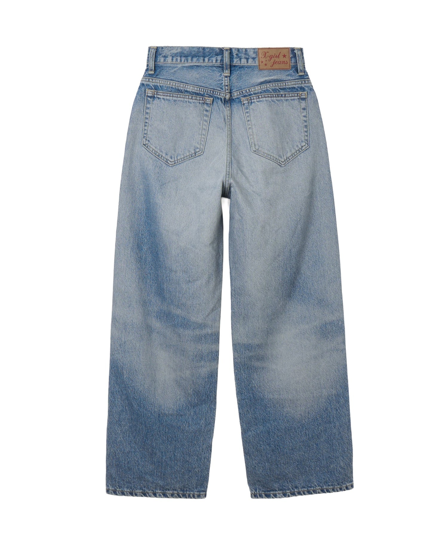 DISTRESSED WIDE LEG JEANS
