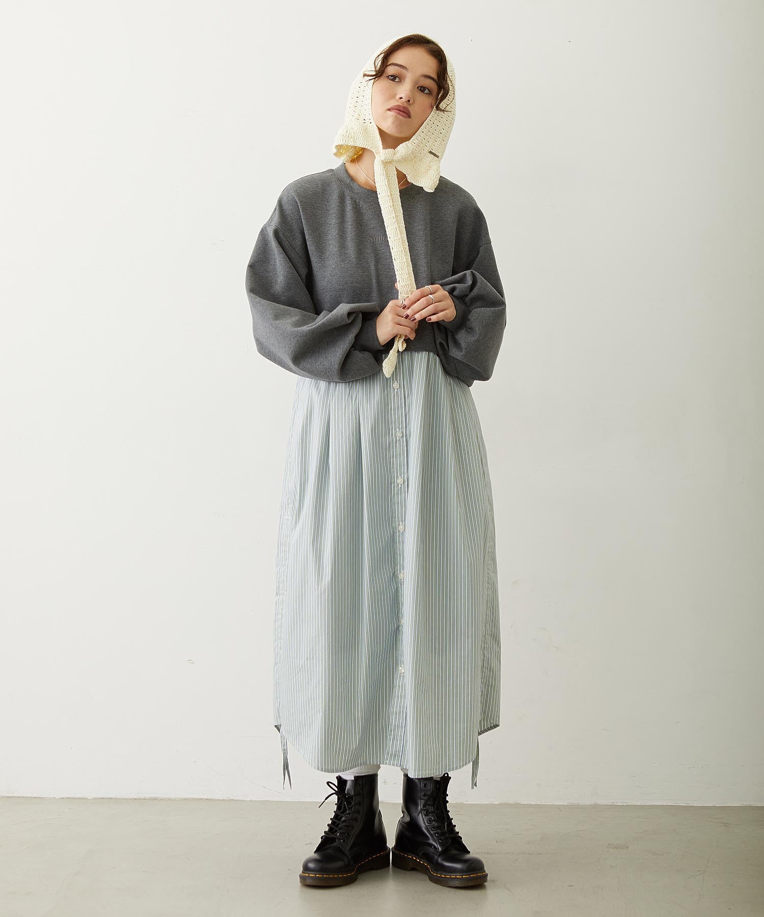 FRILL KNIT BONNET