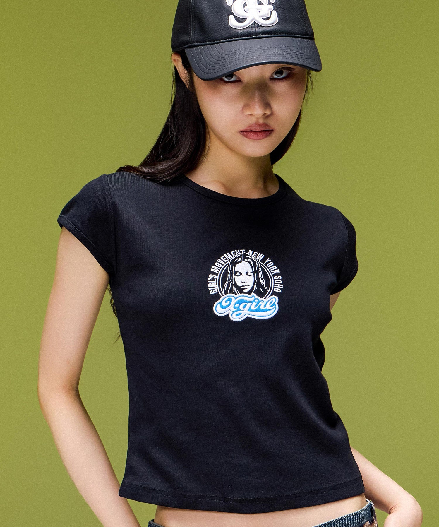 FACE AND LOGO PATCH S/S BABY TEE