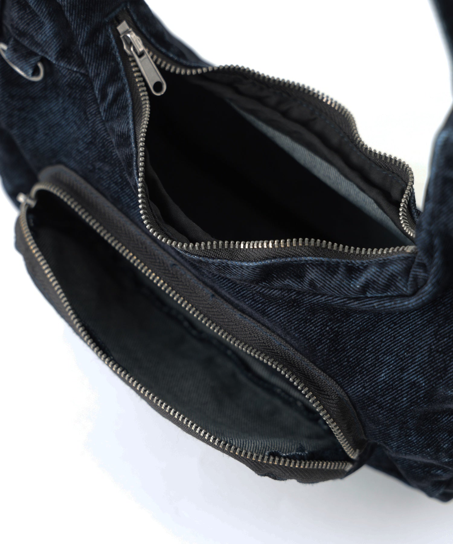 FLOCKED DENIM BAG