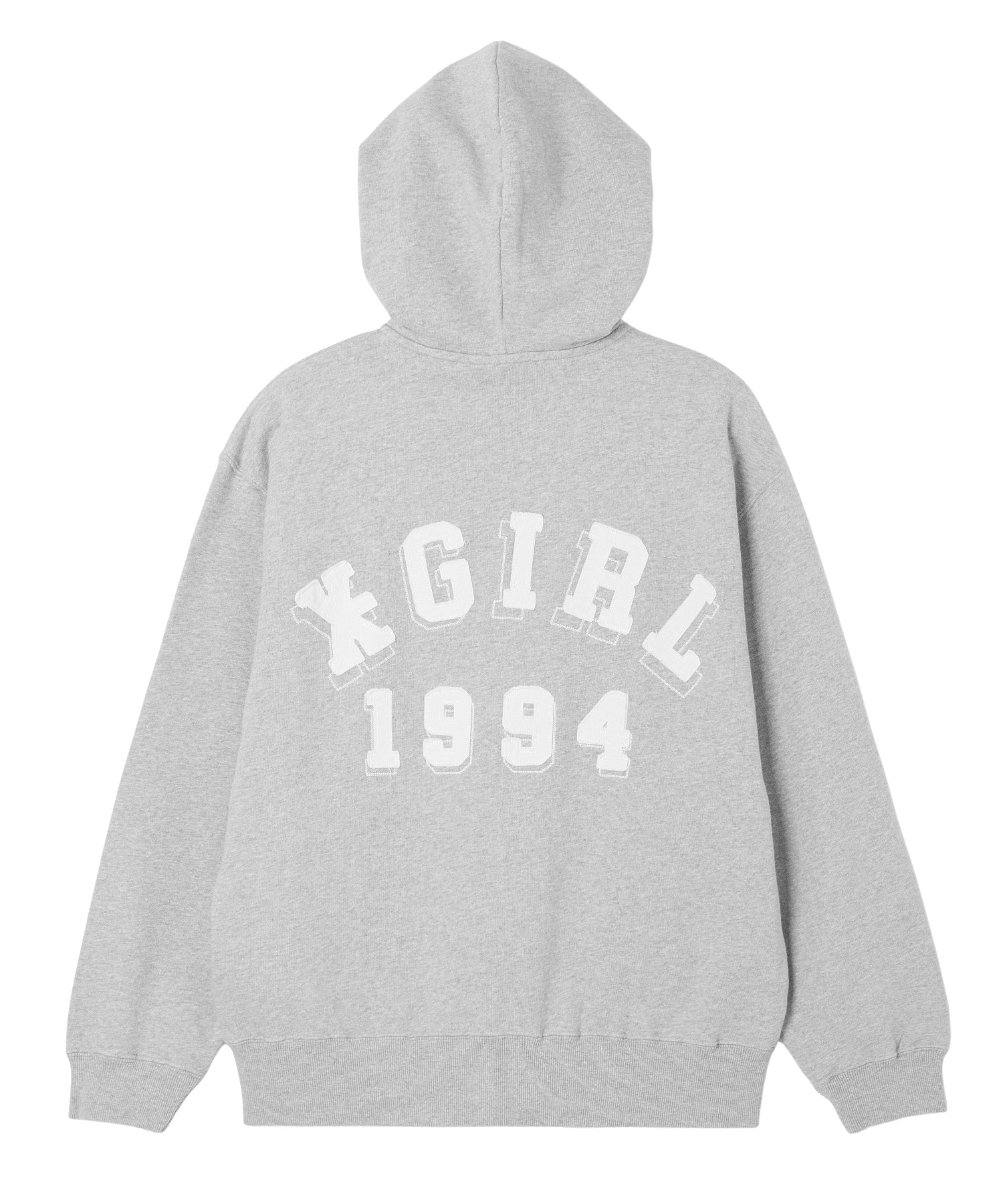LOGO PATCH AND STITCH ZIP UP SWEAT HOODIE