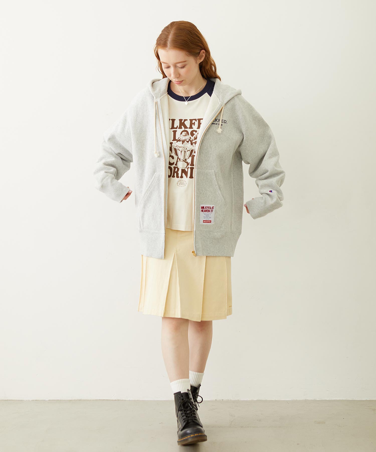 MILKFED. × CHAMPION SWEAT ZIP HOODIE