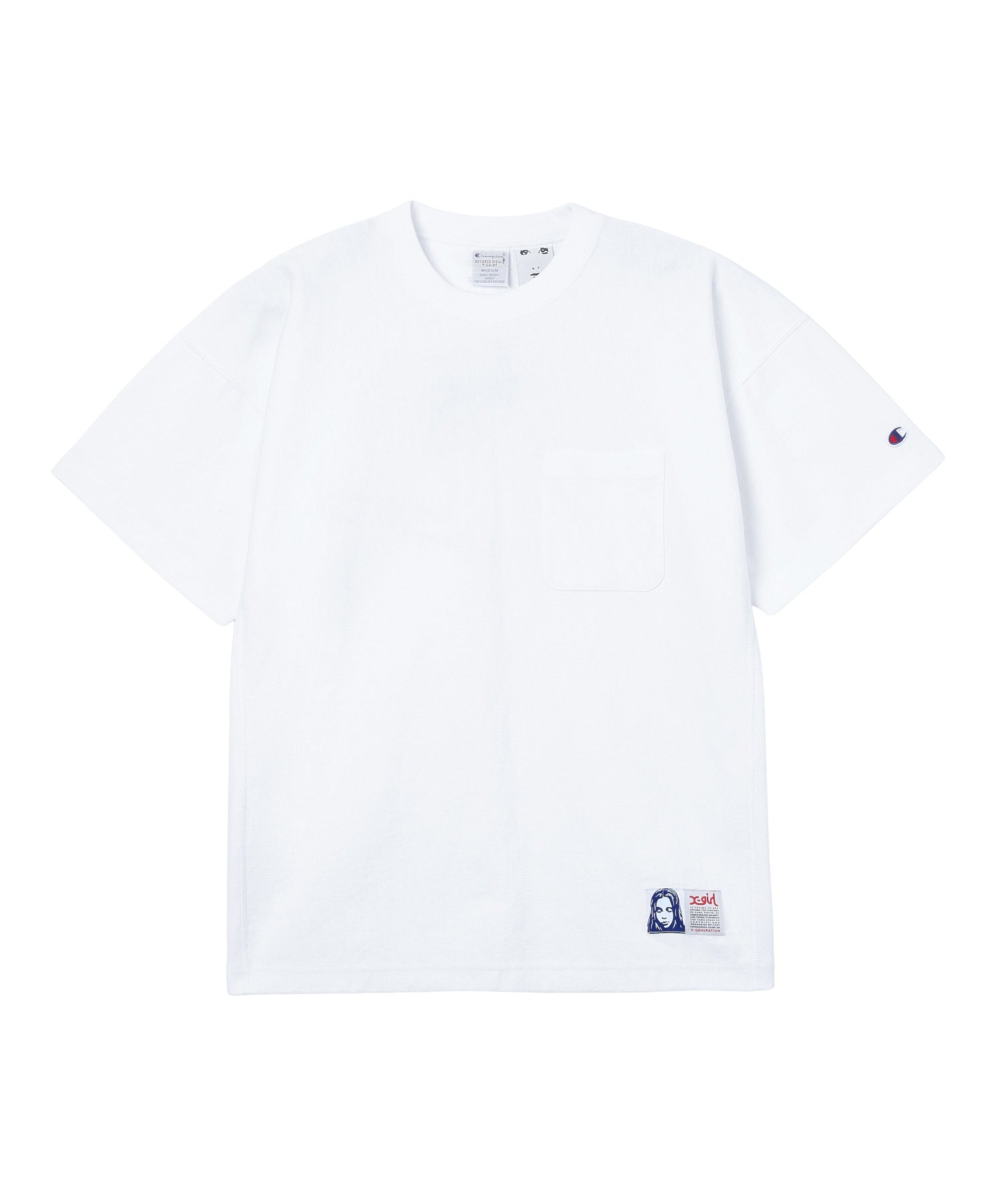 Champion for X-girl REVERSE WEAVE FACE LABEL S/S TEE