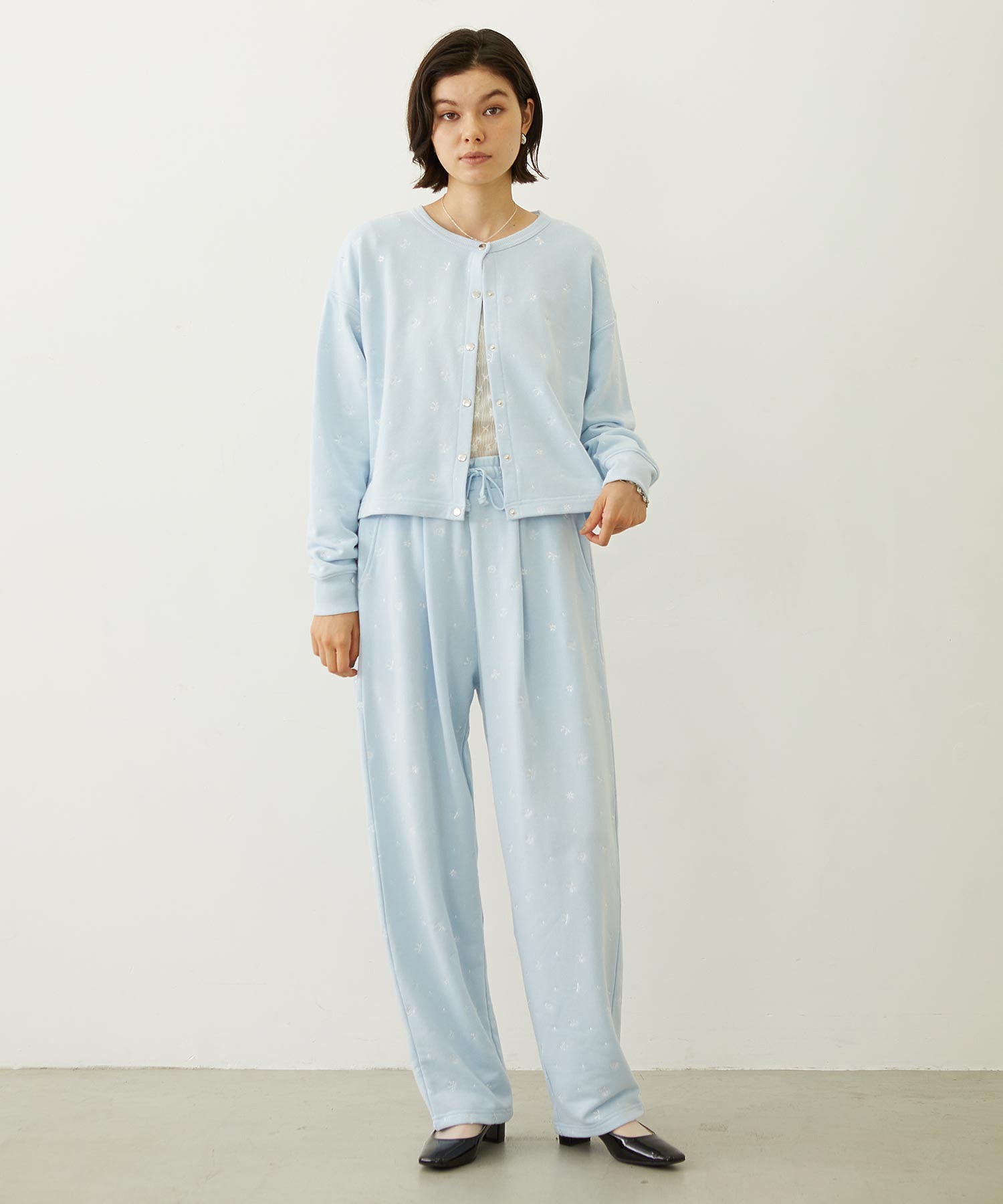 EMBROIDERY SWEAT JACKET