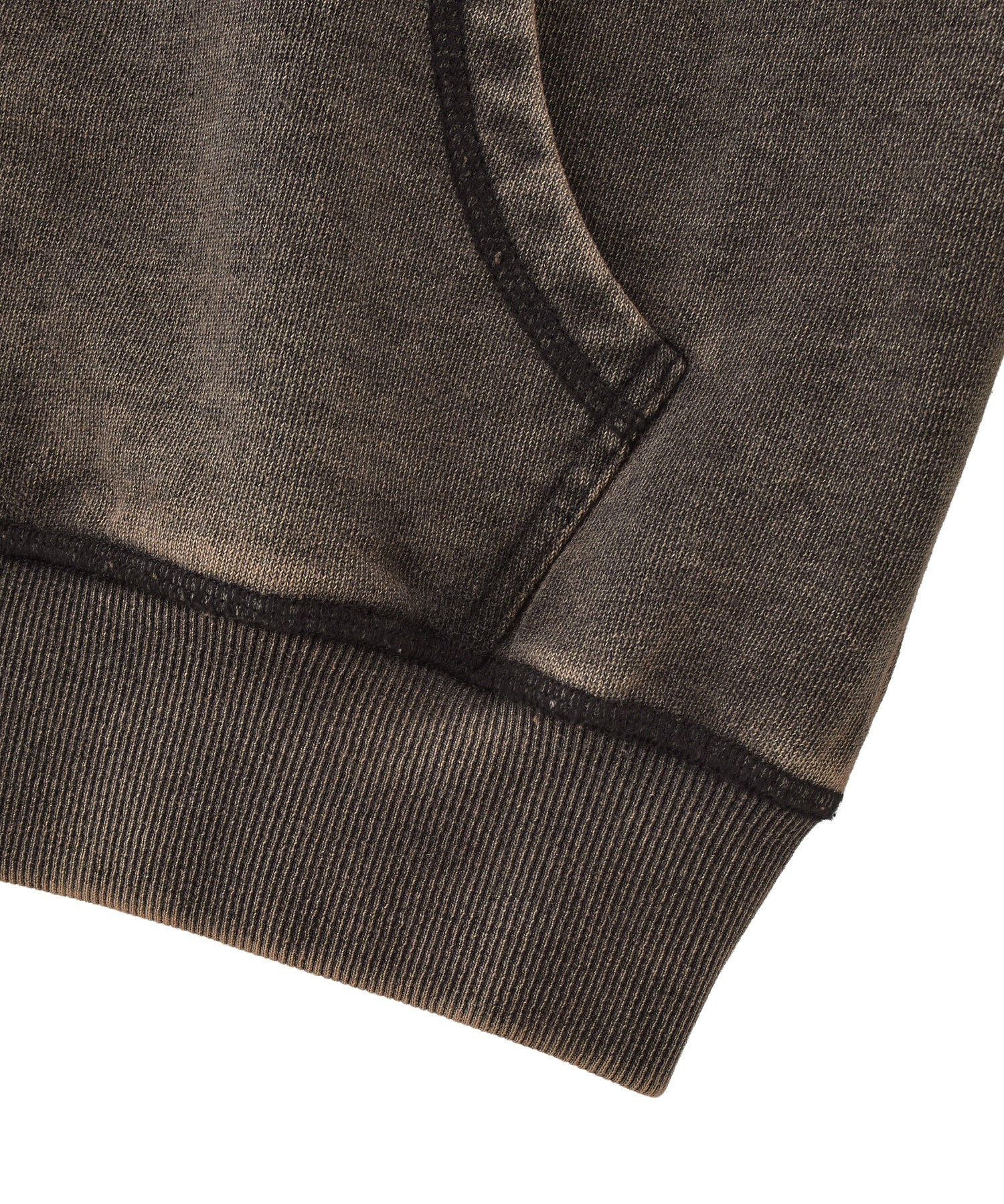 OVERDYED NUMBER PATCH ZIP UP HOODIE