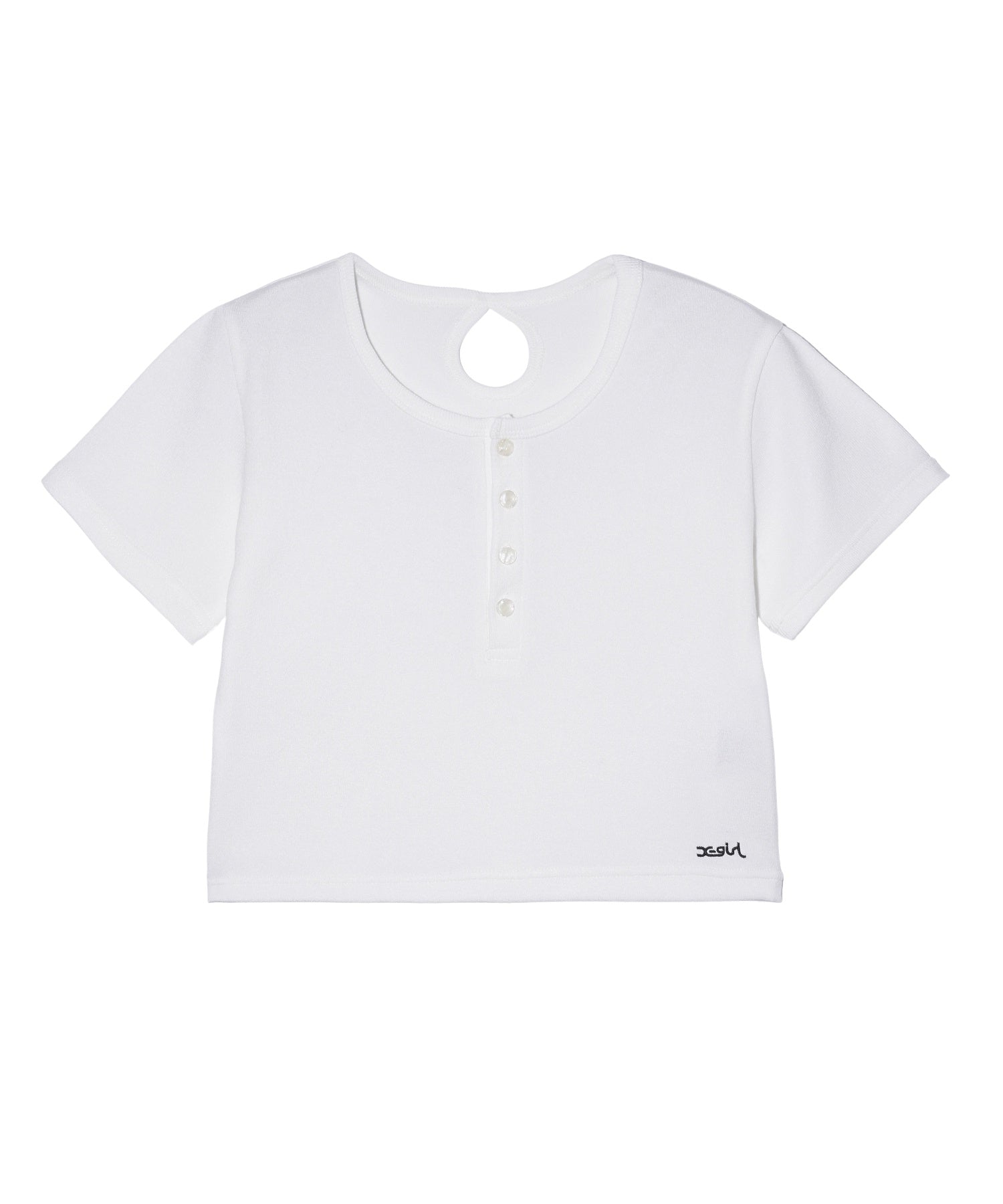 HENLEY NECK S/S TOP