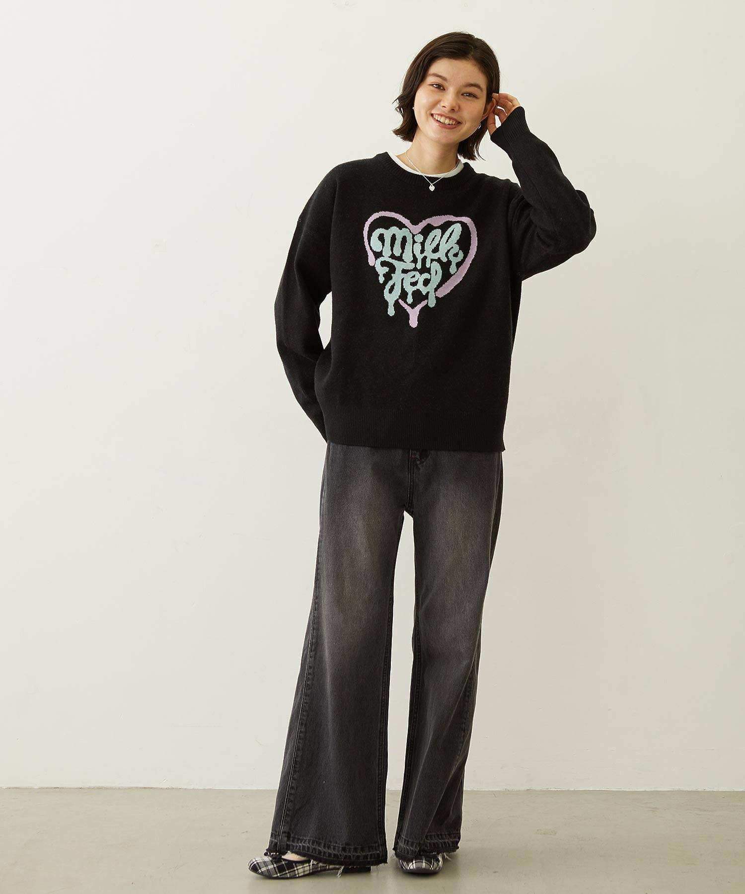 FLARED DENIM PANTS