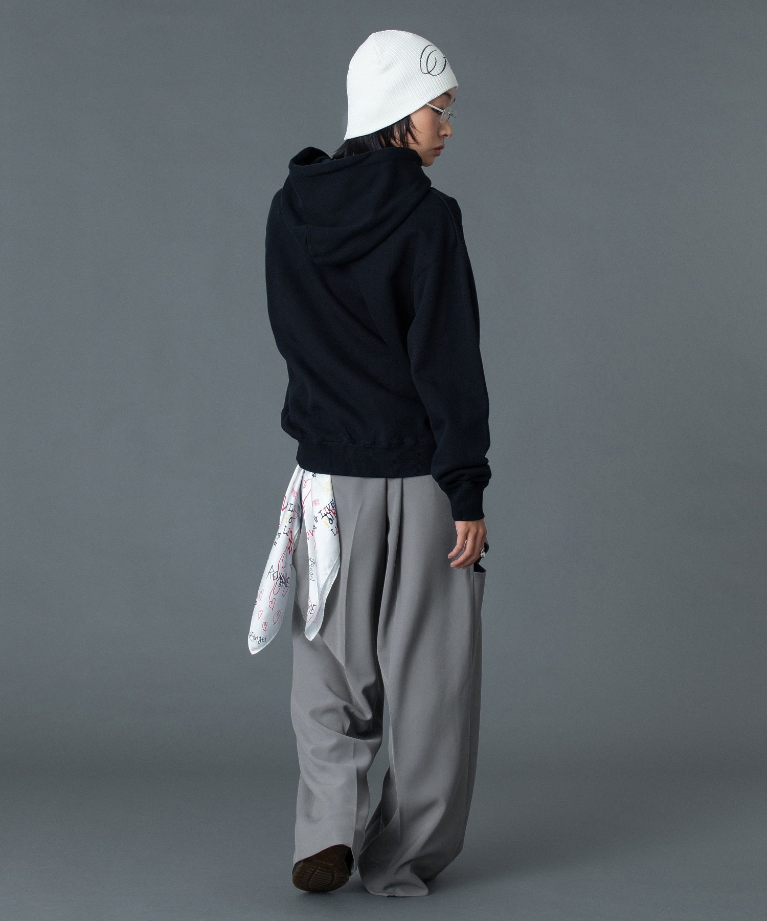 CURVED CUT PANELED PANTS