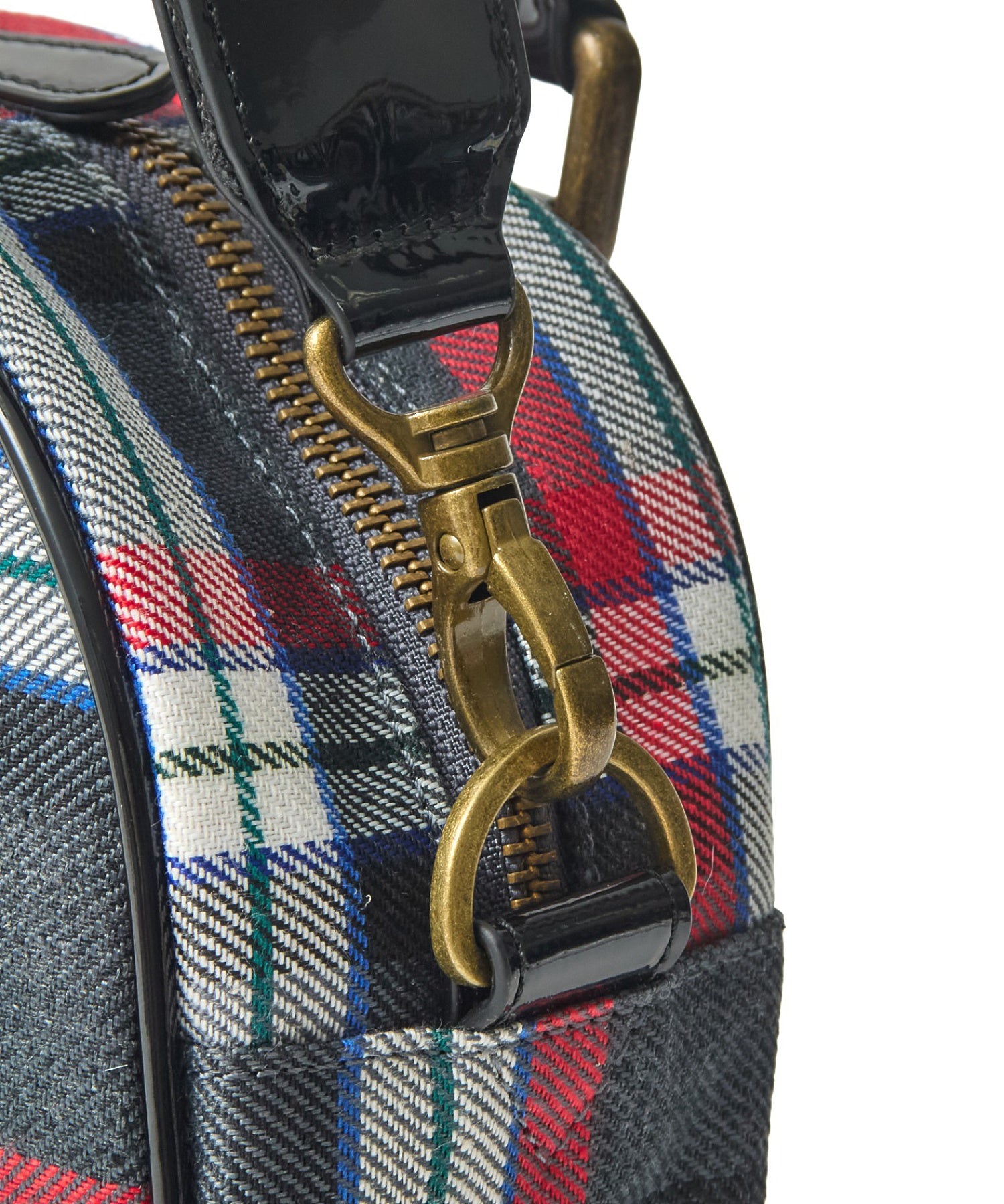PLAID PATTERN BOSTON BAG