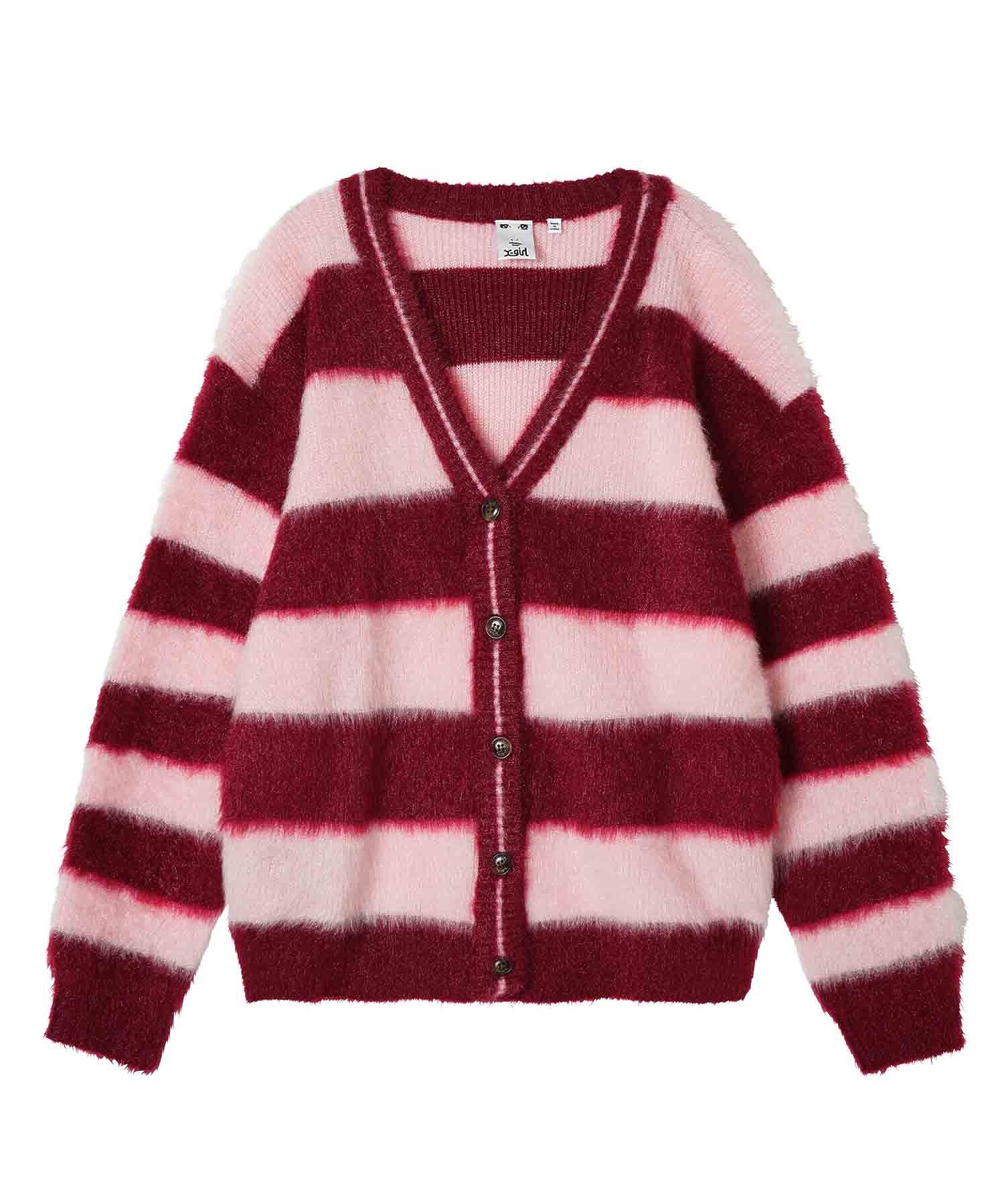 WIDE STRIPE KNIT CARDIGAN X-girl