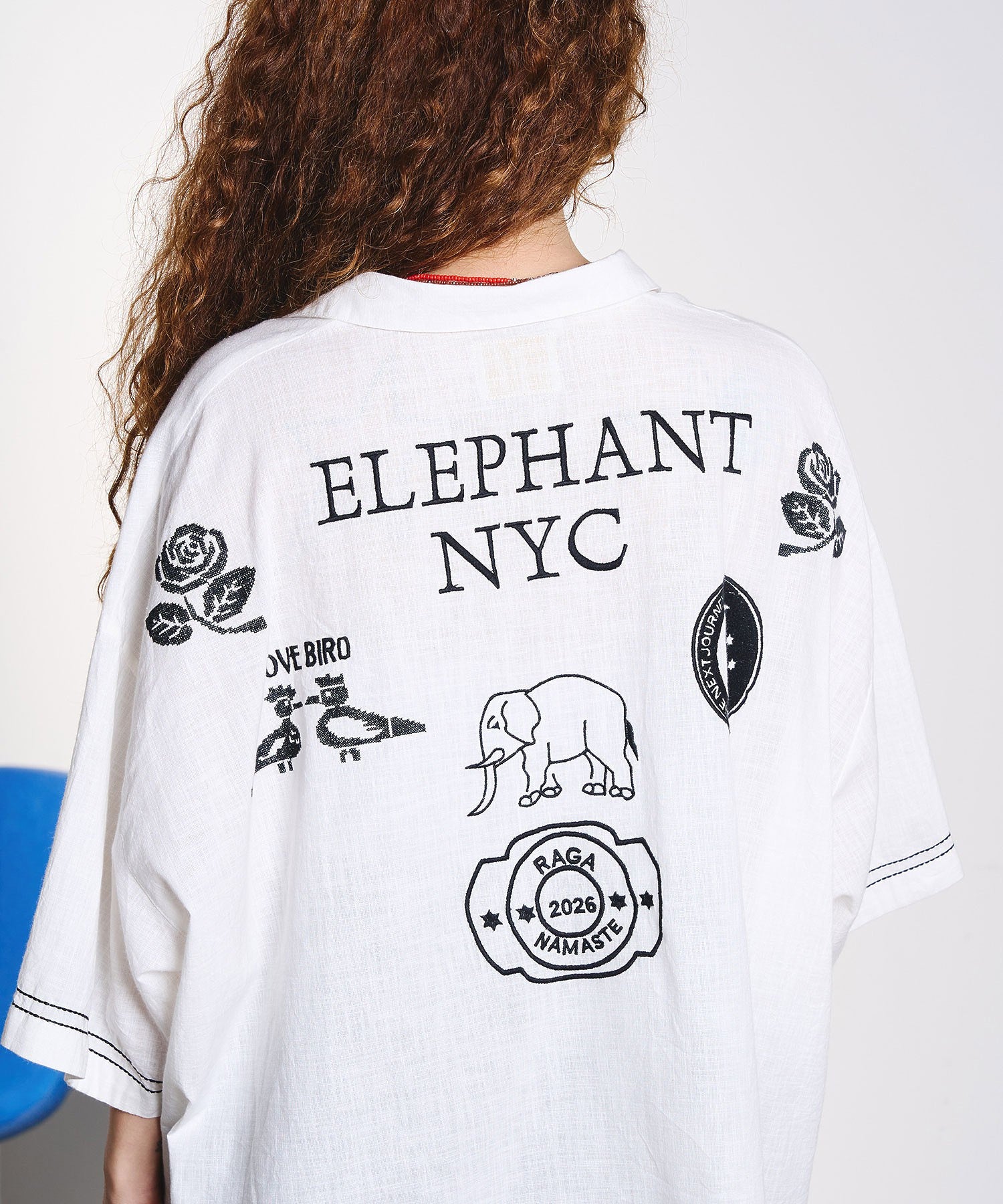 HLAADA for ROSEBUD/EMBROIDERY SHORT SLEEVE SHIRT