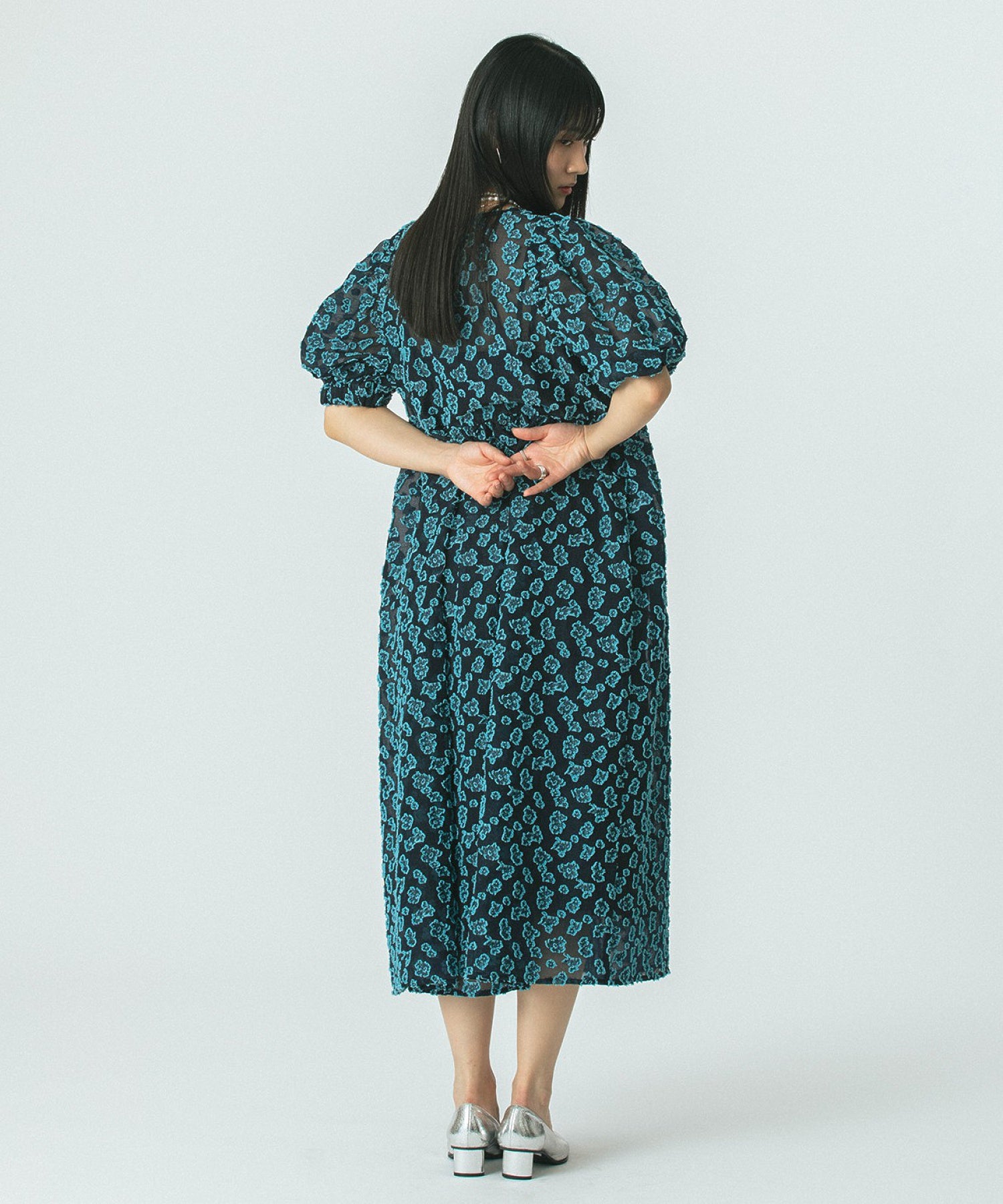 FLOWER JACQUARD DRESS