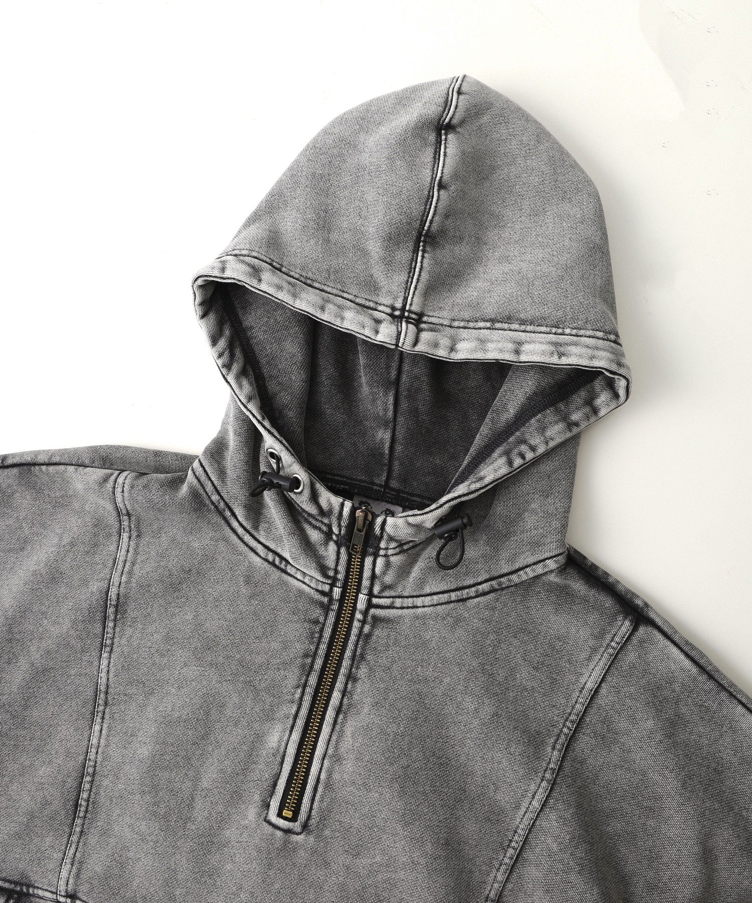 FADED FACE LABEL ANORAK SWEAT HOODIE