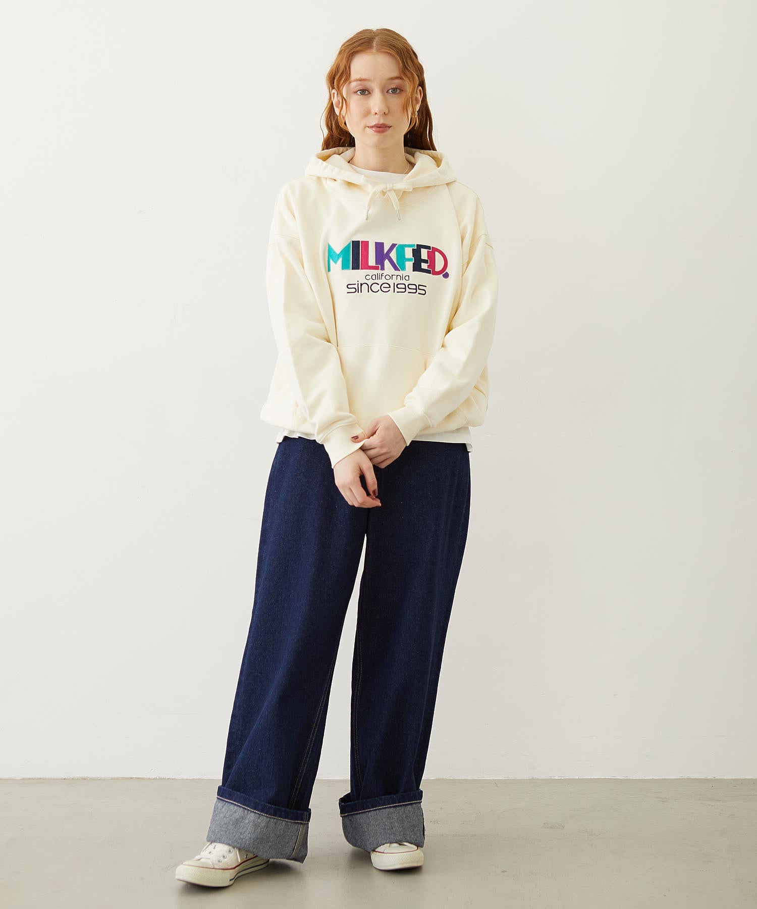 RETRO LOGO FELT PATCH SWEAT HOODIE