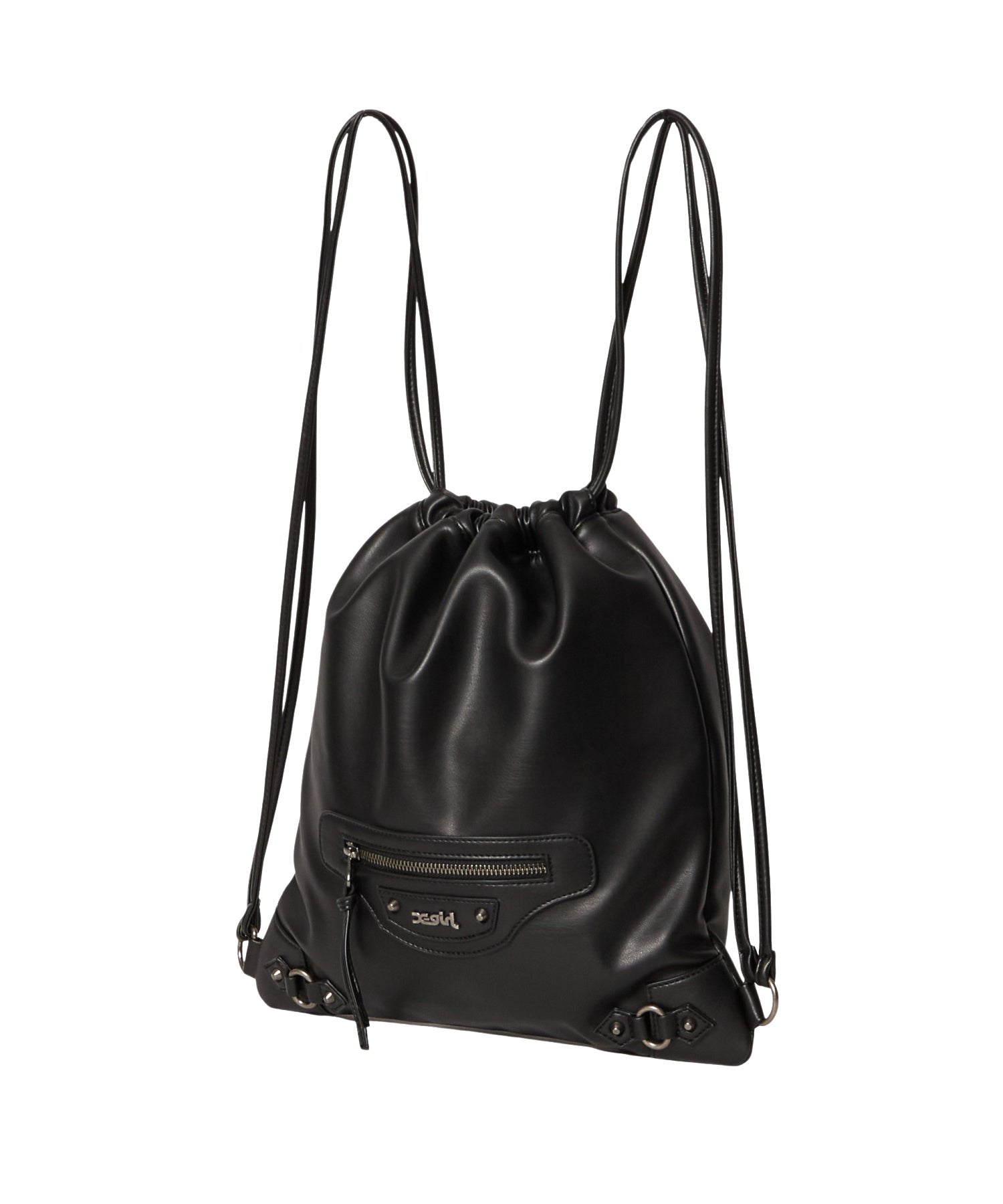 FAUX LEATHER UTILITY KNAPSACK
