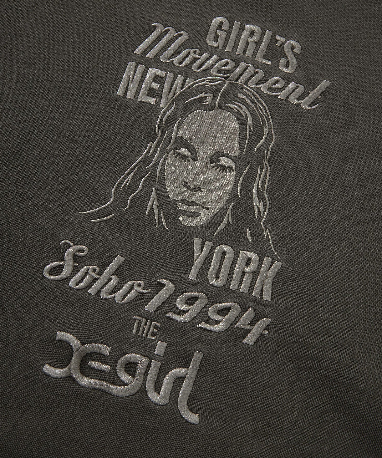 MIX LOGO & FACE FADED CREWNECK SWEAT TOP