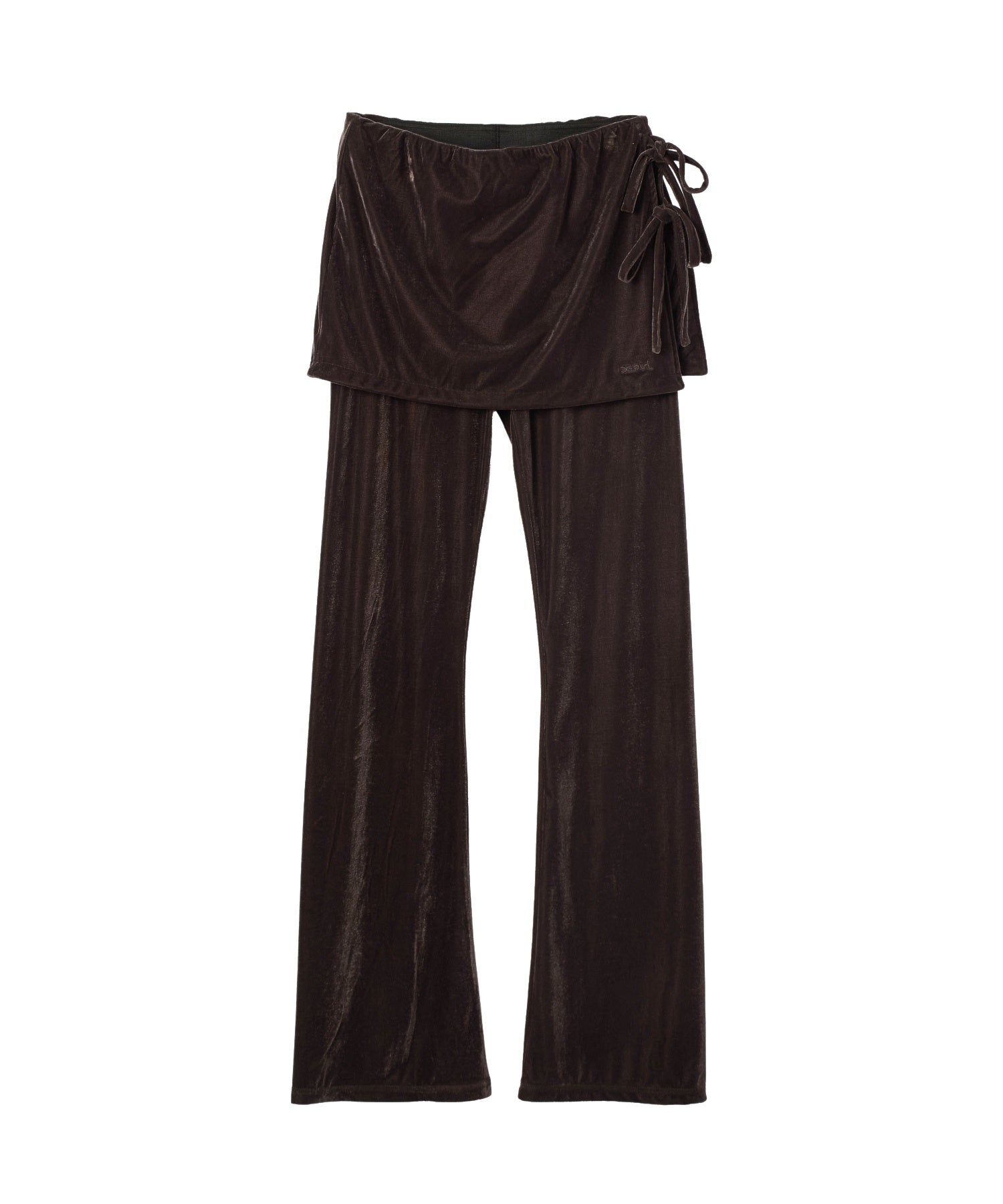 LAYERED STYLE VELOUR PANTS