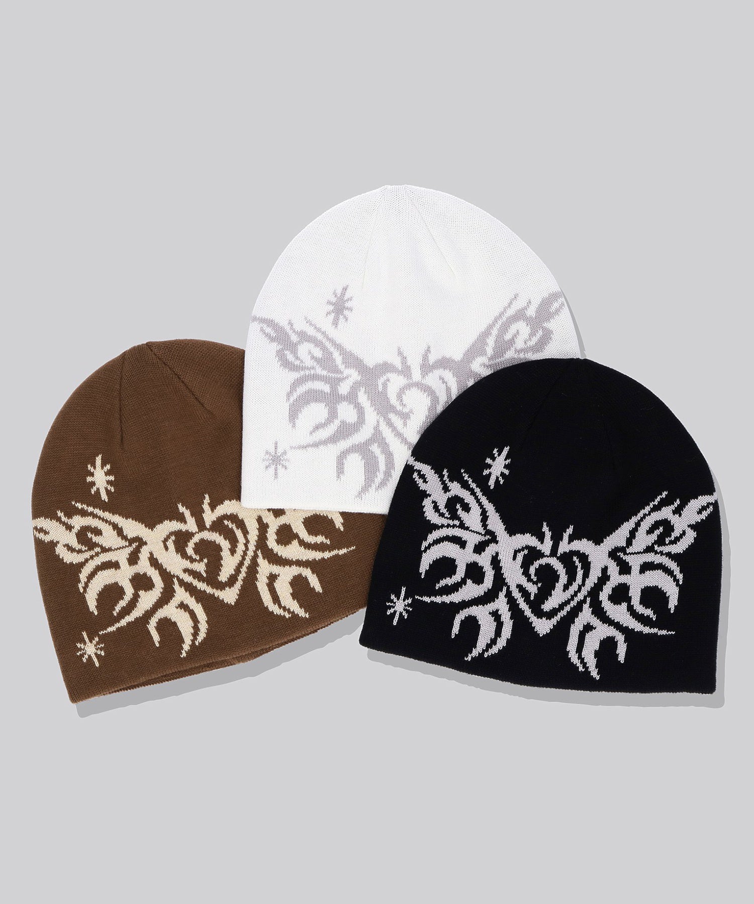 TRIBAL BUTTERFLY JACQUARD BEANIE