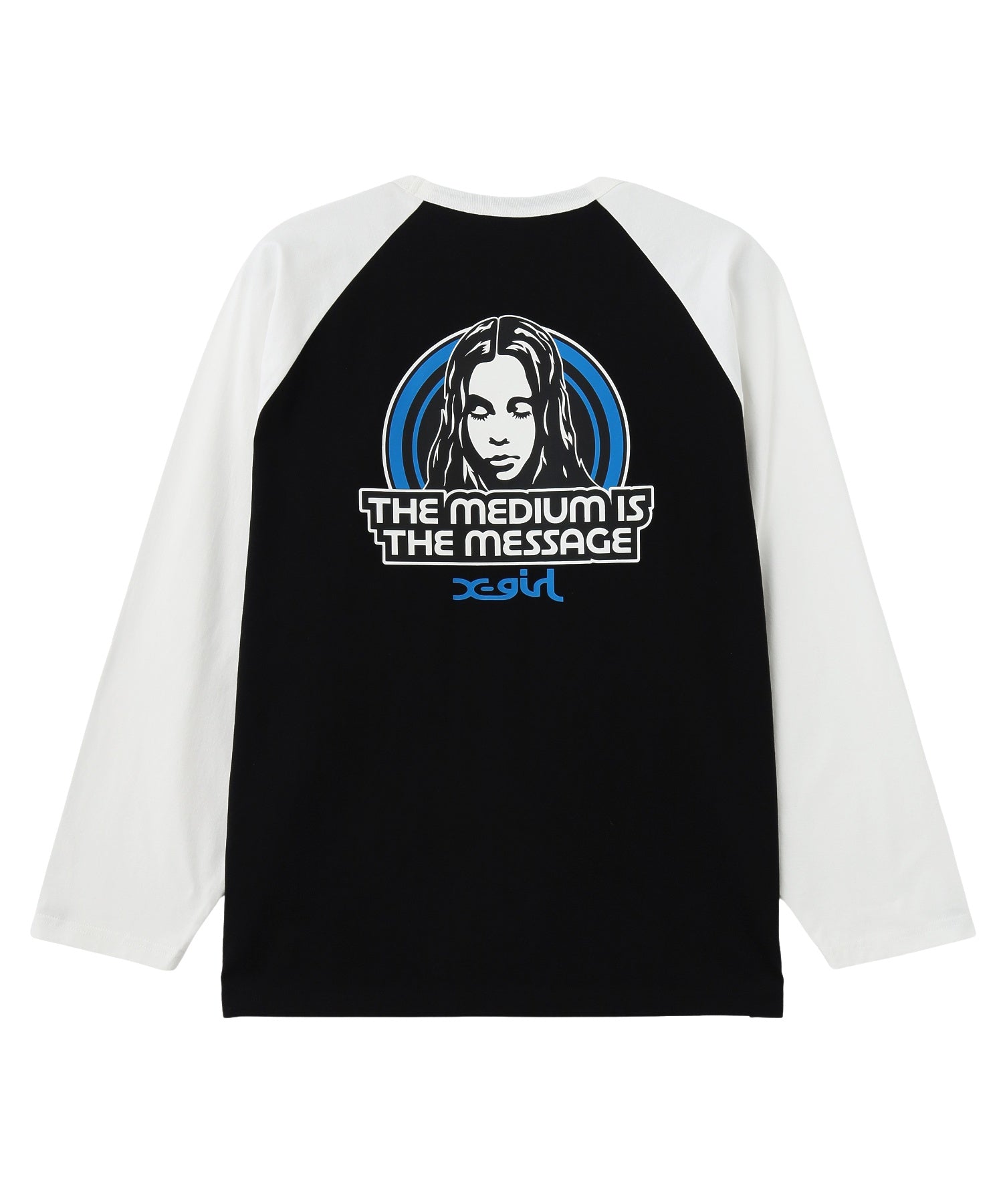 FACE AND CIRCLE LOGO RAGLAN L/S TEE