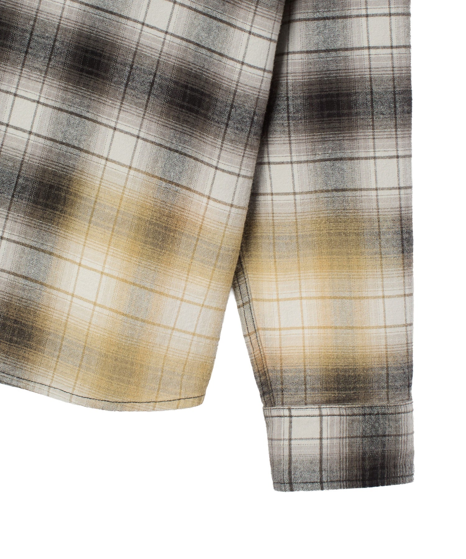 BLEACHED PLAID L/S SHIRT