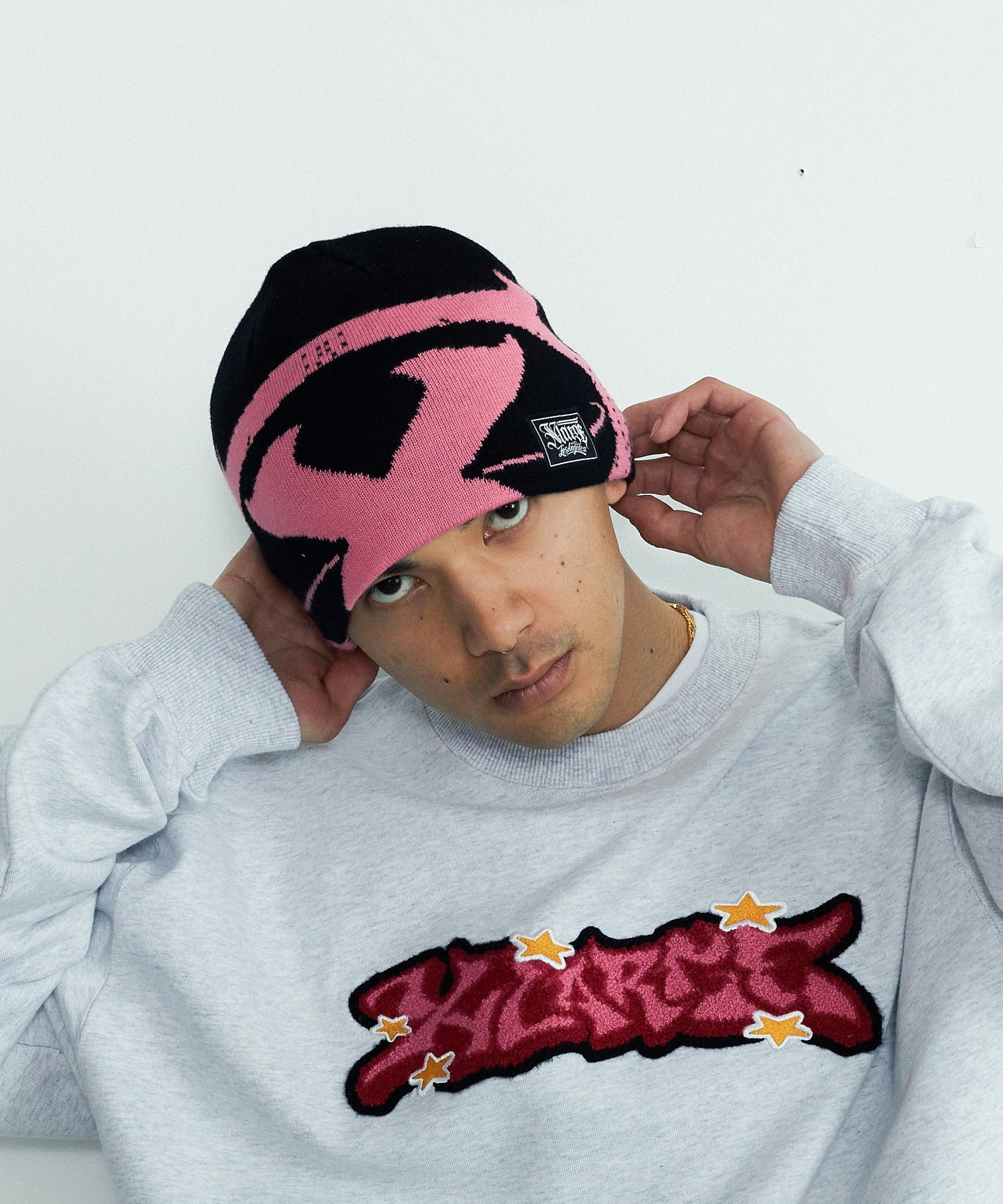 X MONSTER LOGO BEANIE