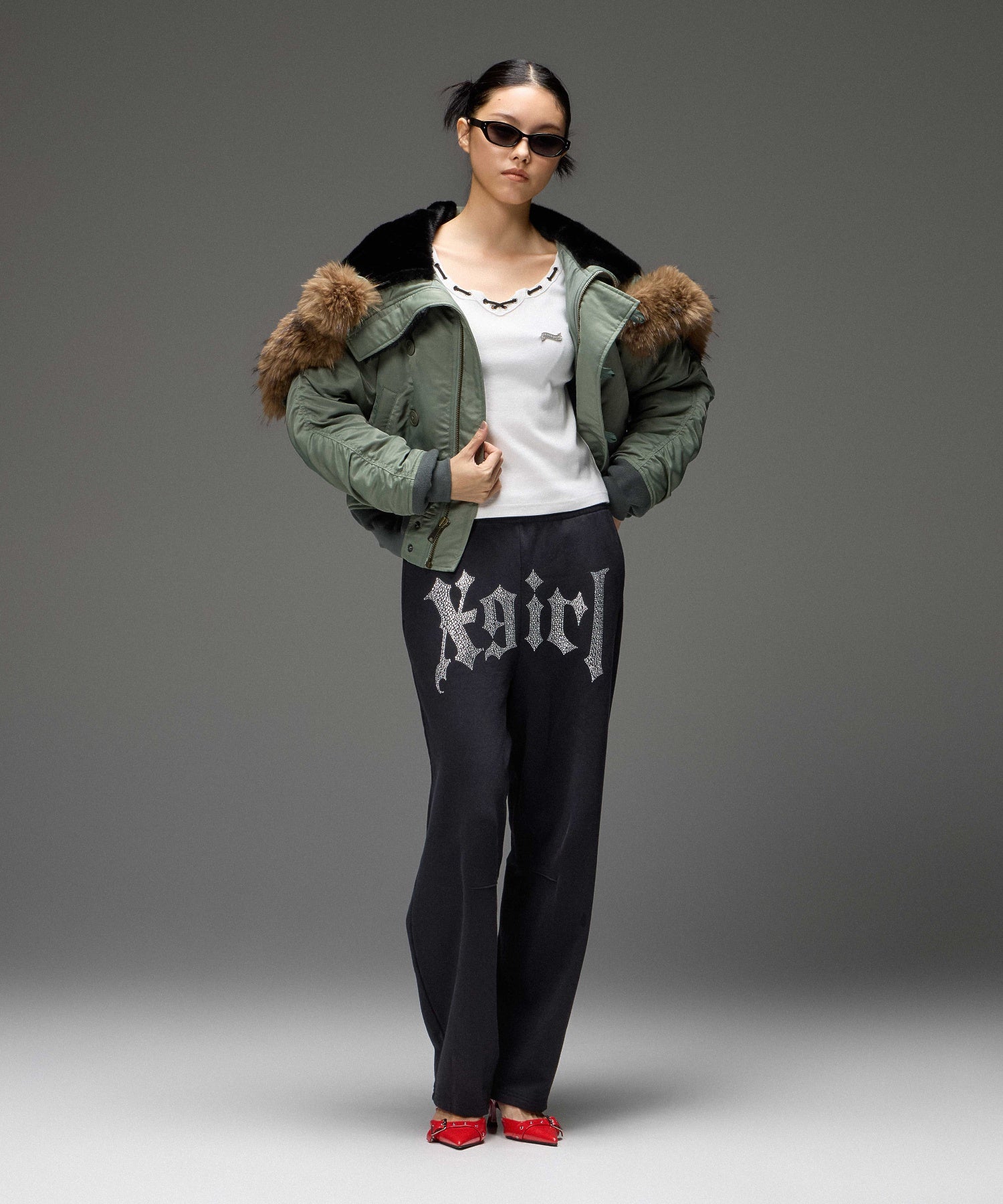 STRING COLLAR L/S COMPACT TOP