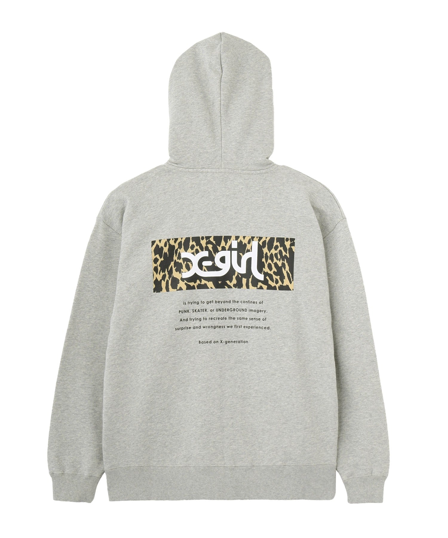 LEOPARD BOX ZIP UP SWEAT HOODIE