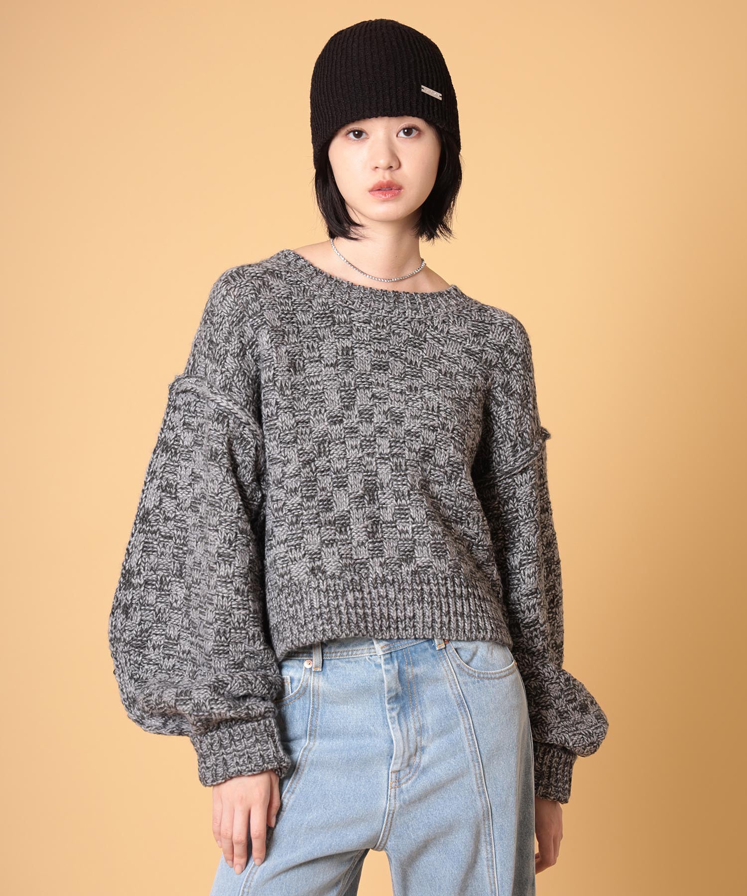 ミックスニットプルオーバー