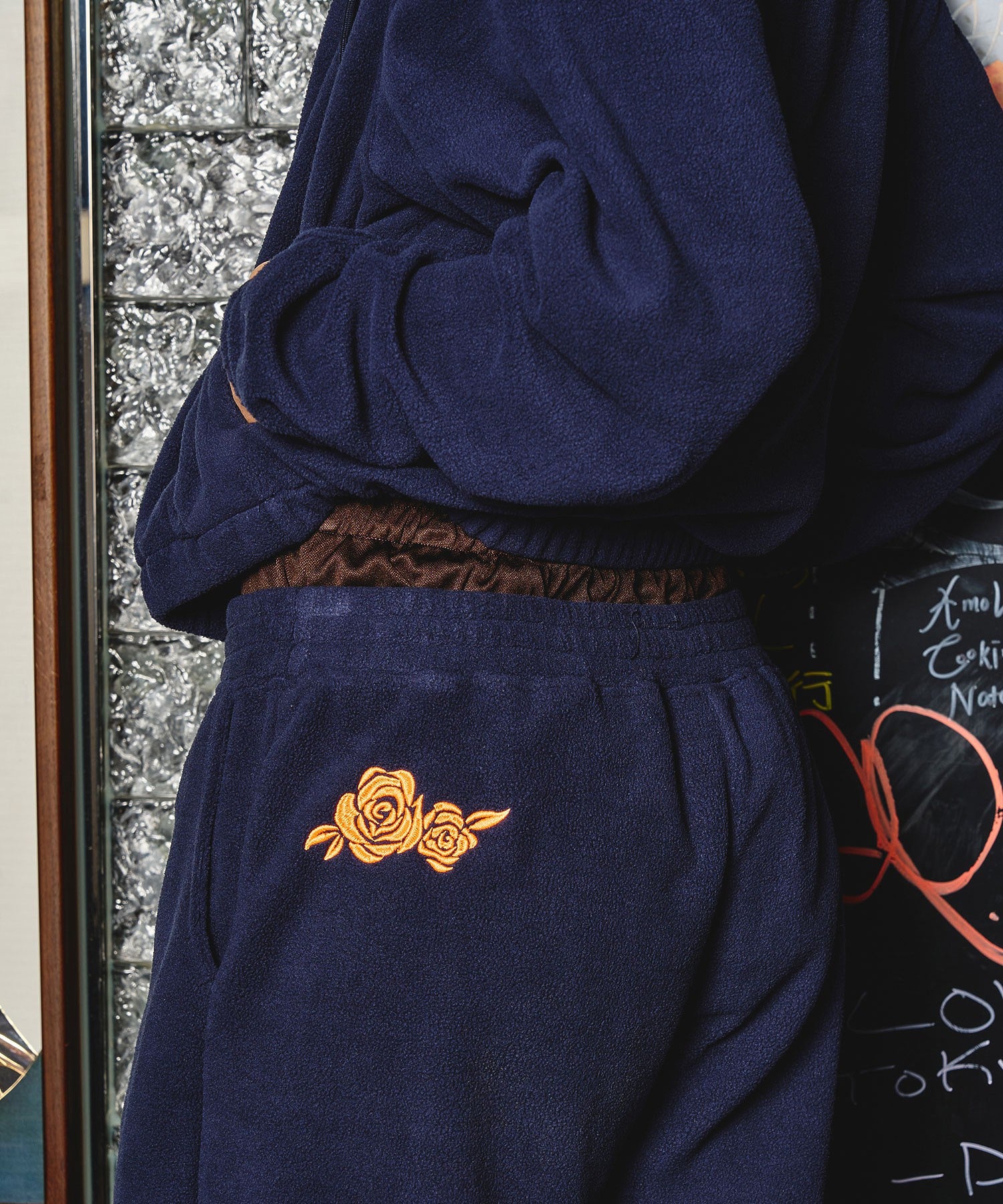 UMBRO × ROSE BUD/ZIP-UP FLEECE HOODIE