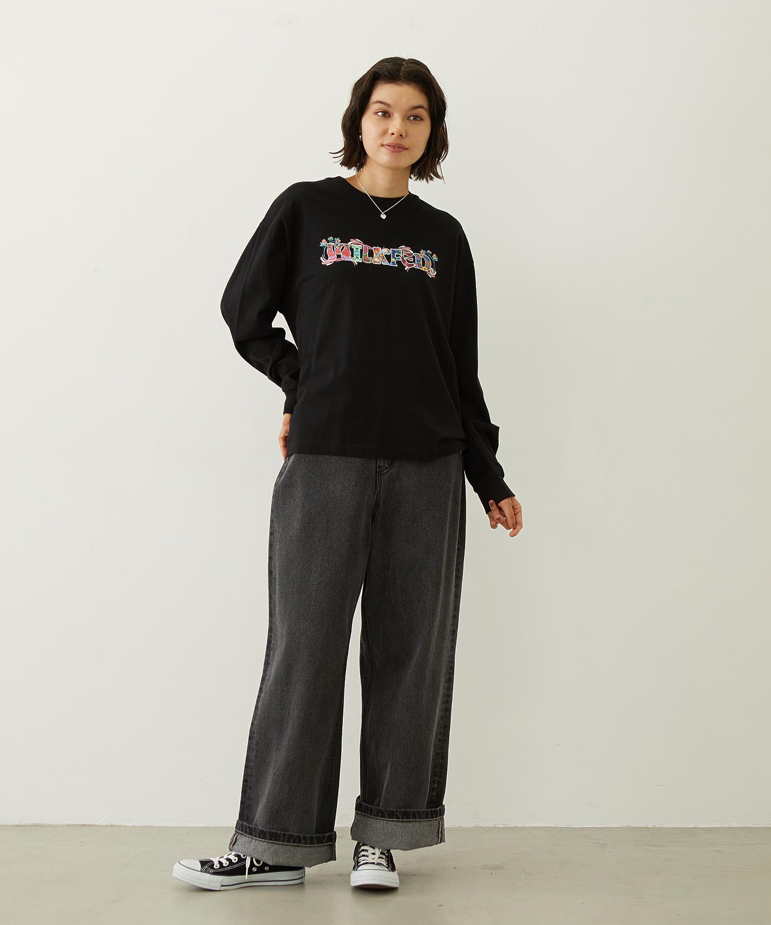 PATTERNED LOGO L/S TEE