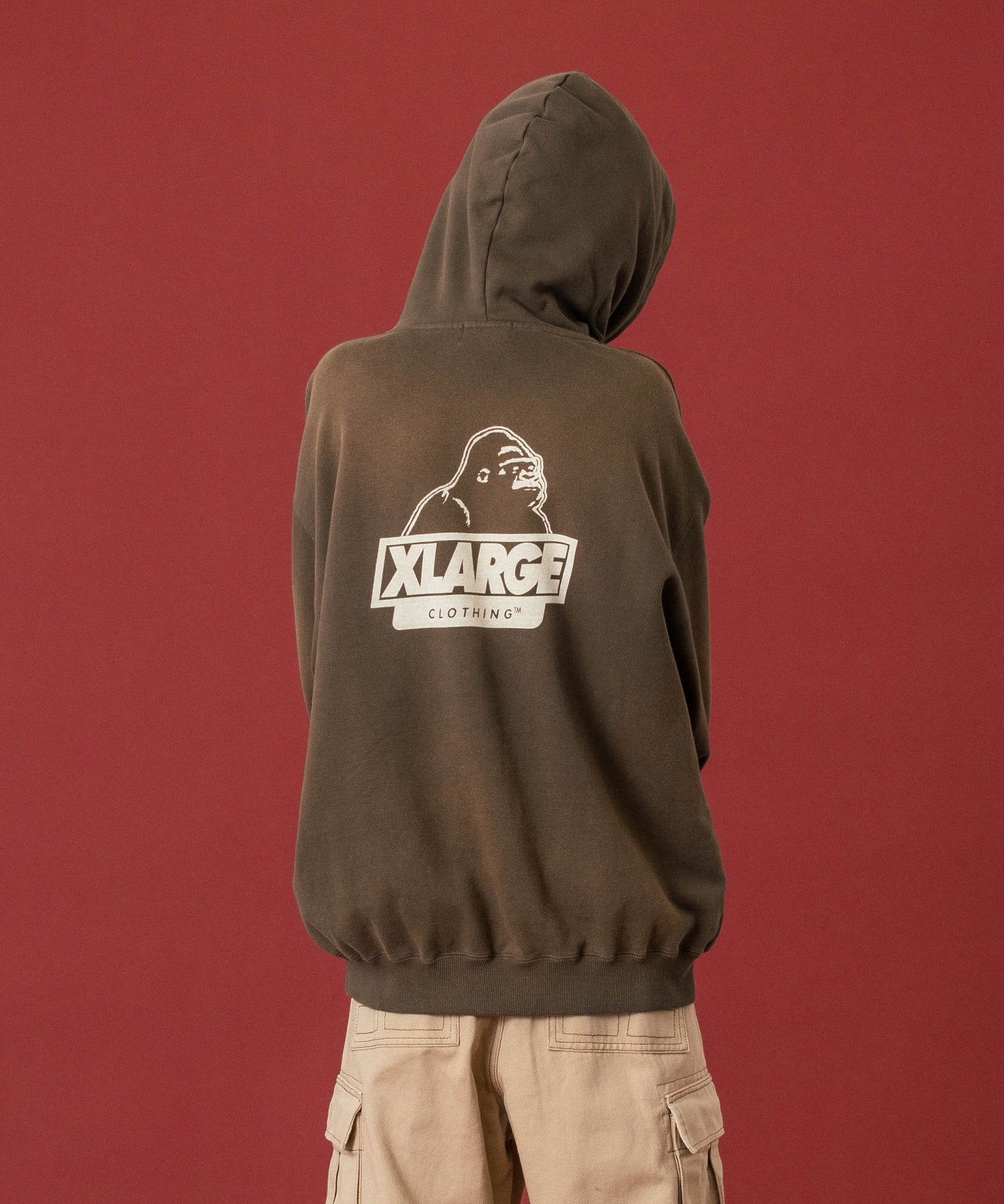 DISCHARGE PRINTED SLANTED OG HOODED SWEATSHIRT
