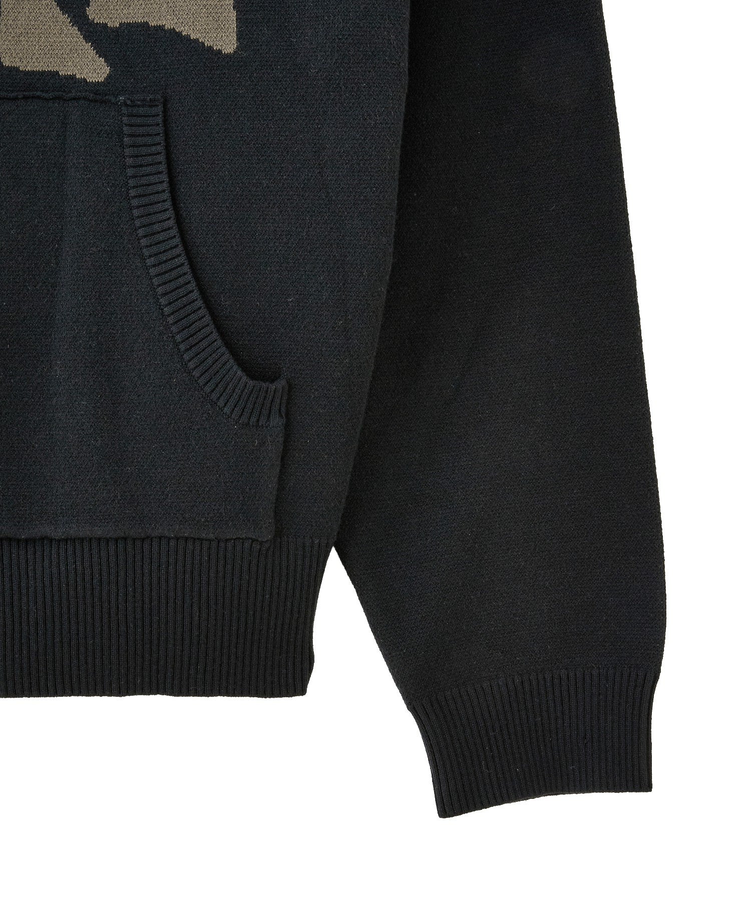JACQUARD KNIT ZIP UP HOODIE