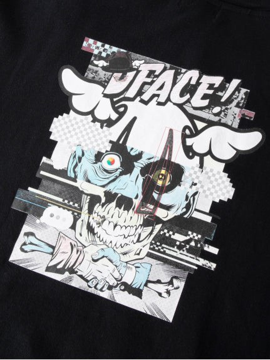 【XLARGE×D*FACE】STRIPE SKULL RENDER PULLOVER HOODED SWEAT