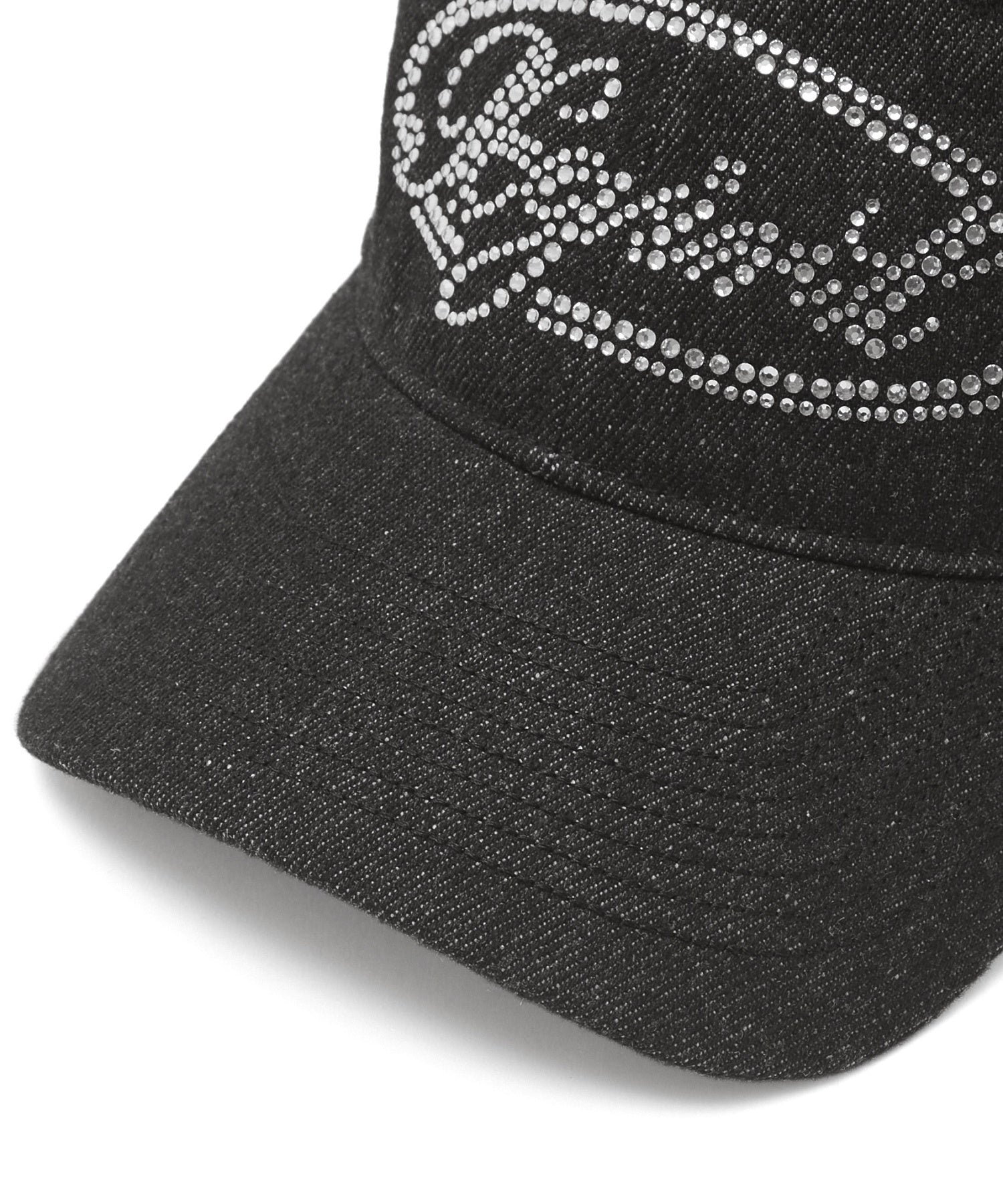 RHINESTONE OVAL LOGO 6PANEL DENIM CAP